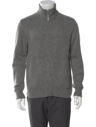 Loro Piana Baby Cashmere Mock Neck Cardigan