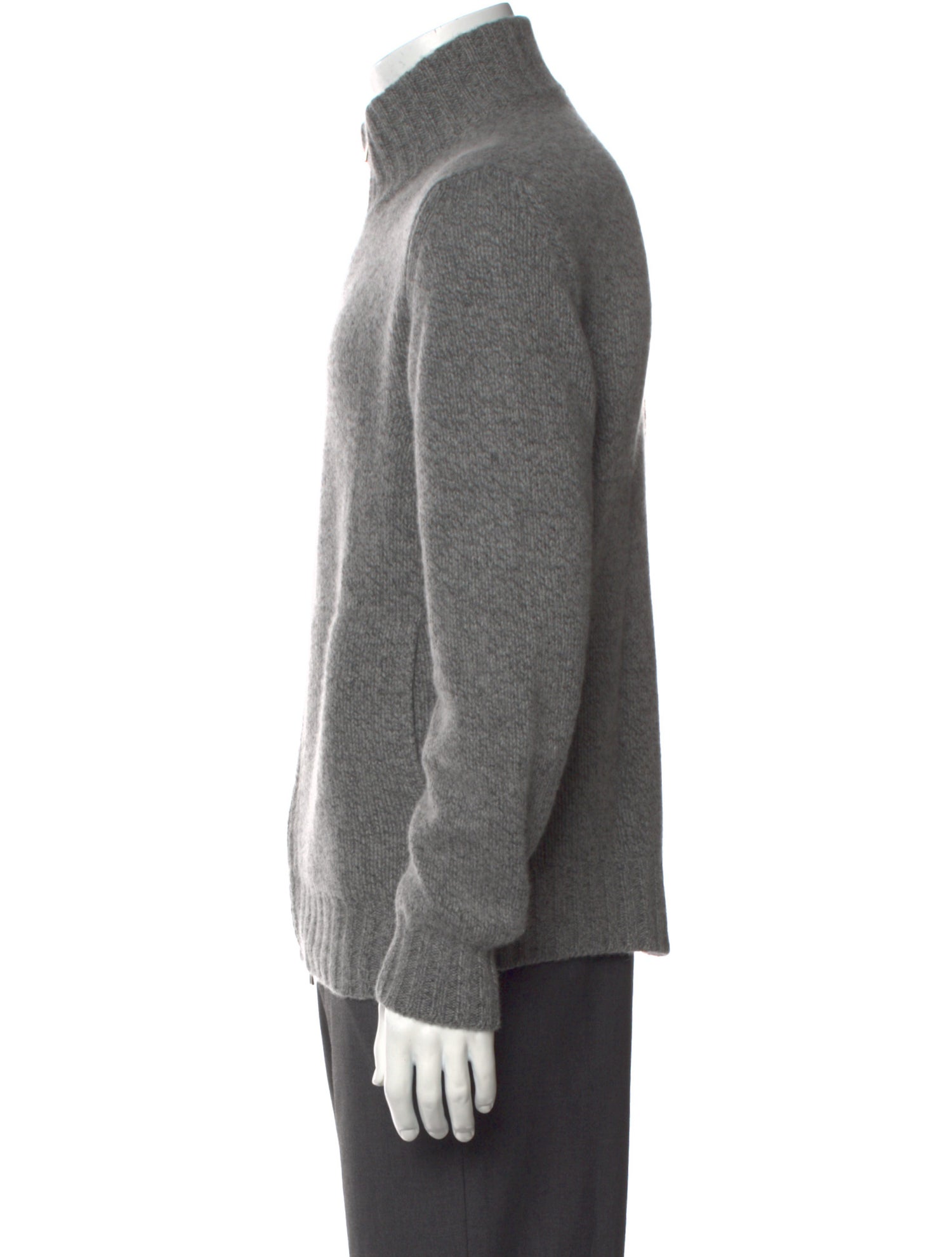 Loro Piana Baby Cashmere Mock Neck Cardigan