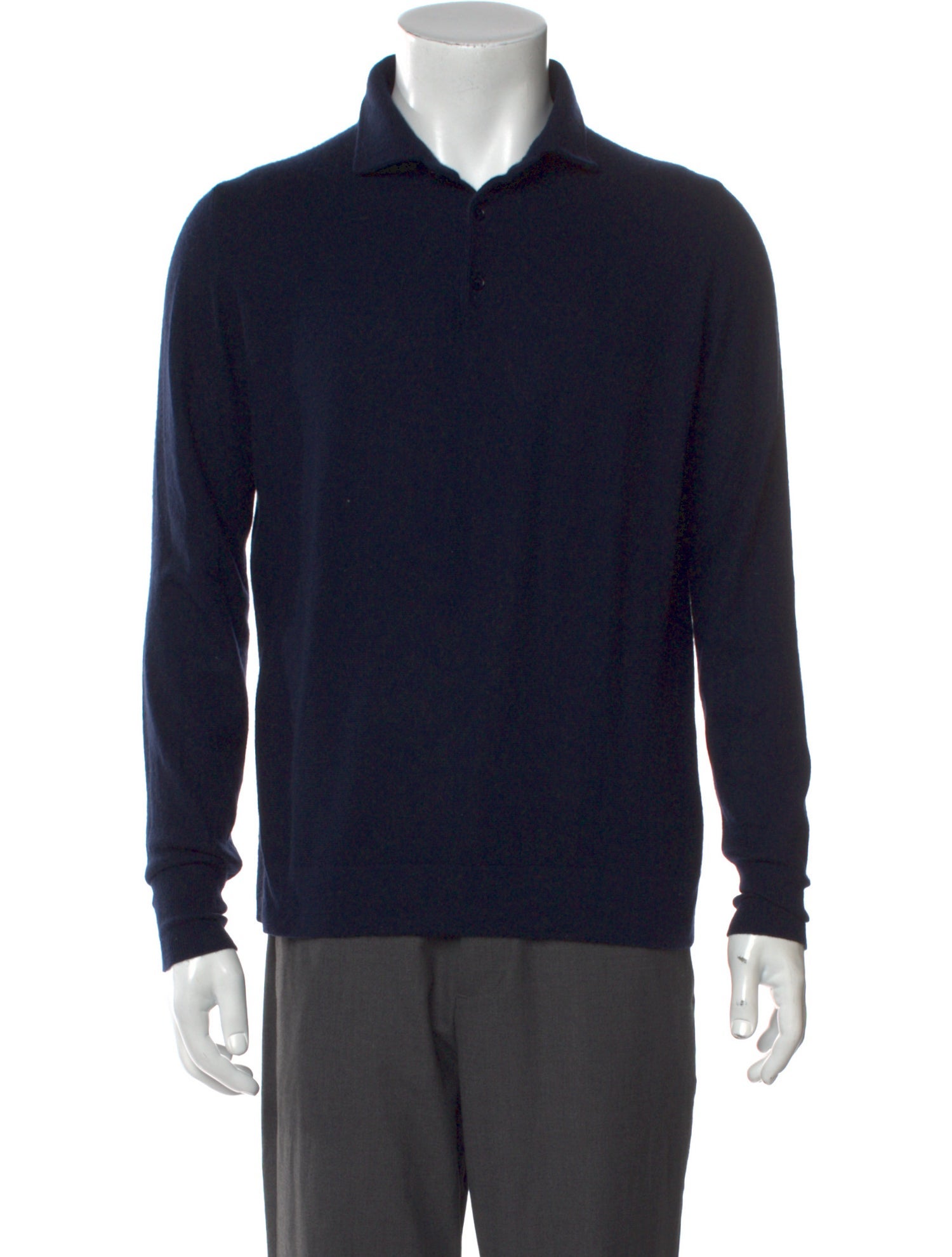 Loro Piana Baby Cashmere Crew Neck Polo Sweater