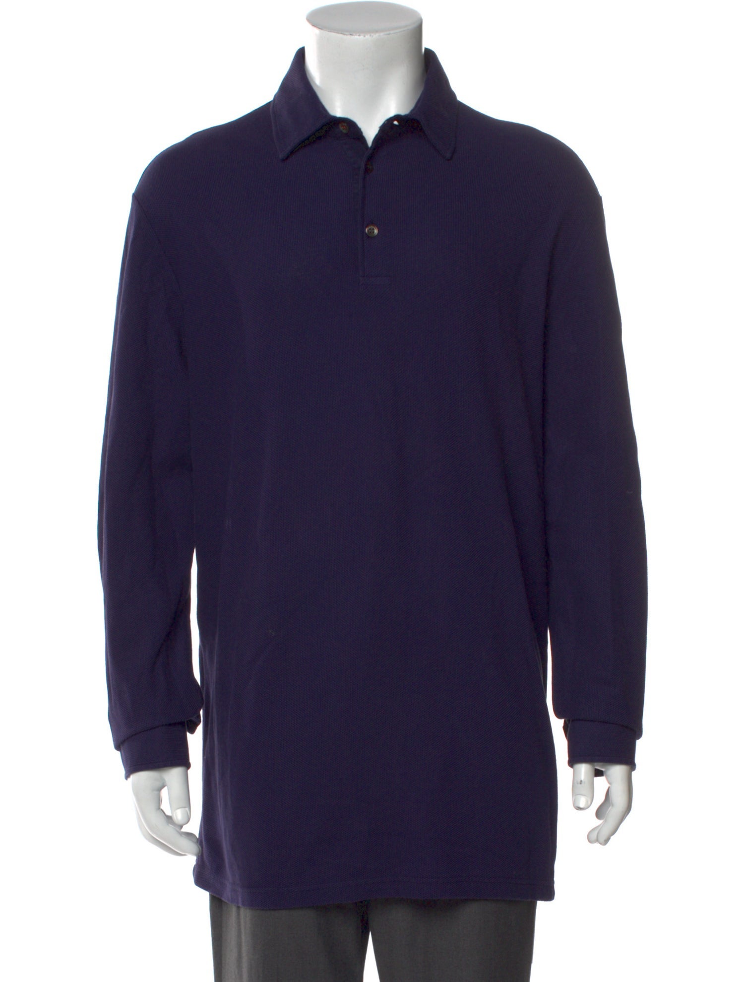 Loro Piana Collar Long Sleeve Polo Shirt