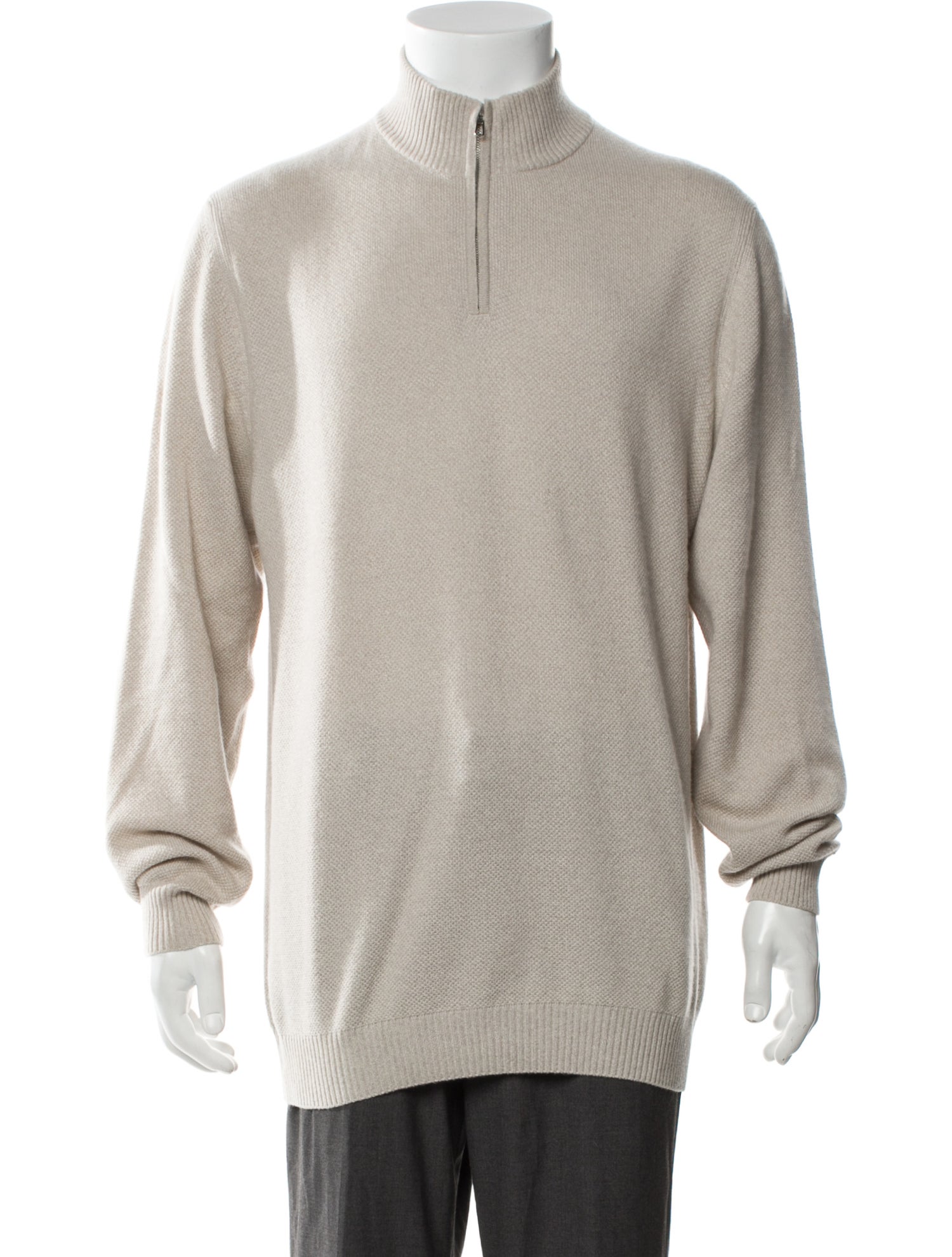 Loro Piana Baby Cashmere Turtleneck Polo Sweater