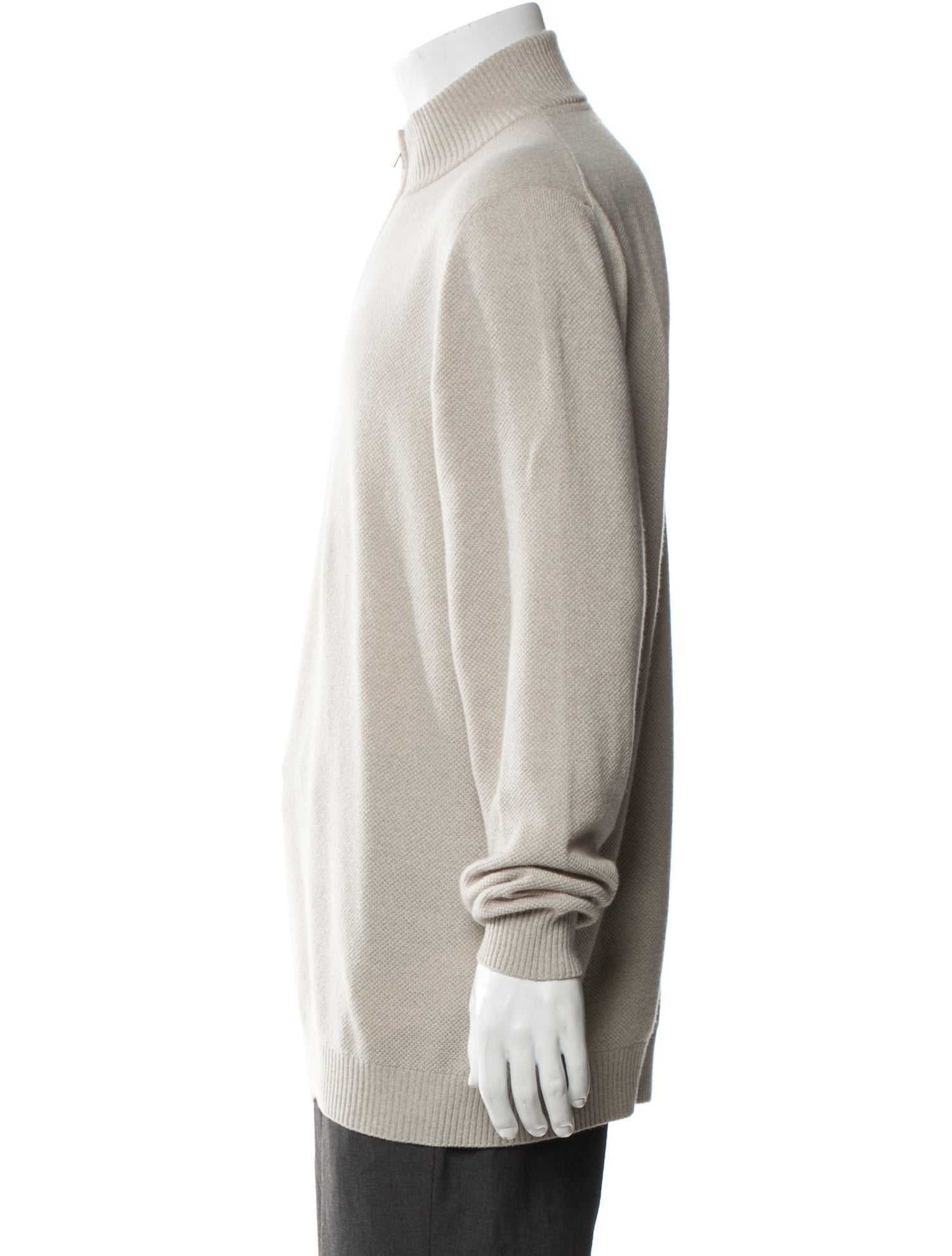 Loro Piana Baby Cashmere Turtleneck Polo Sweater