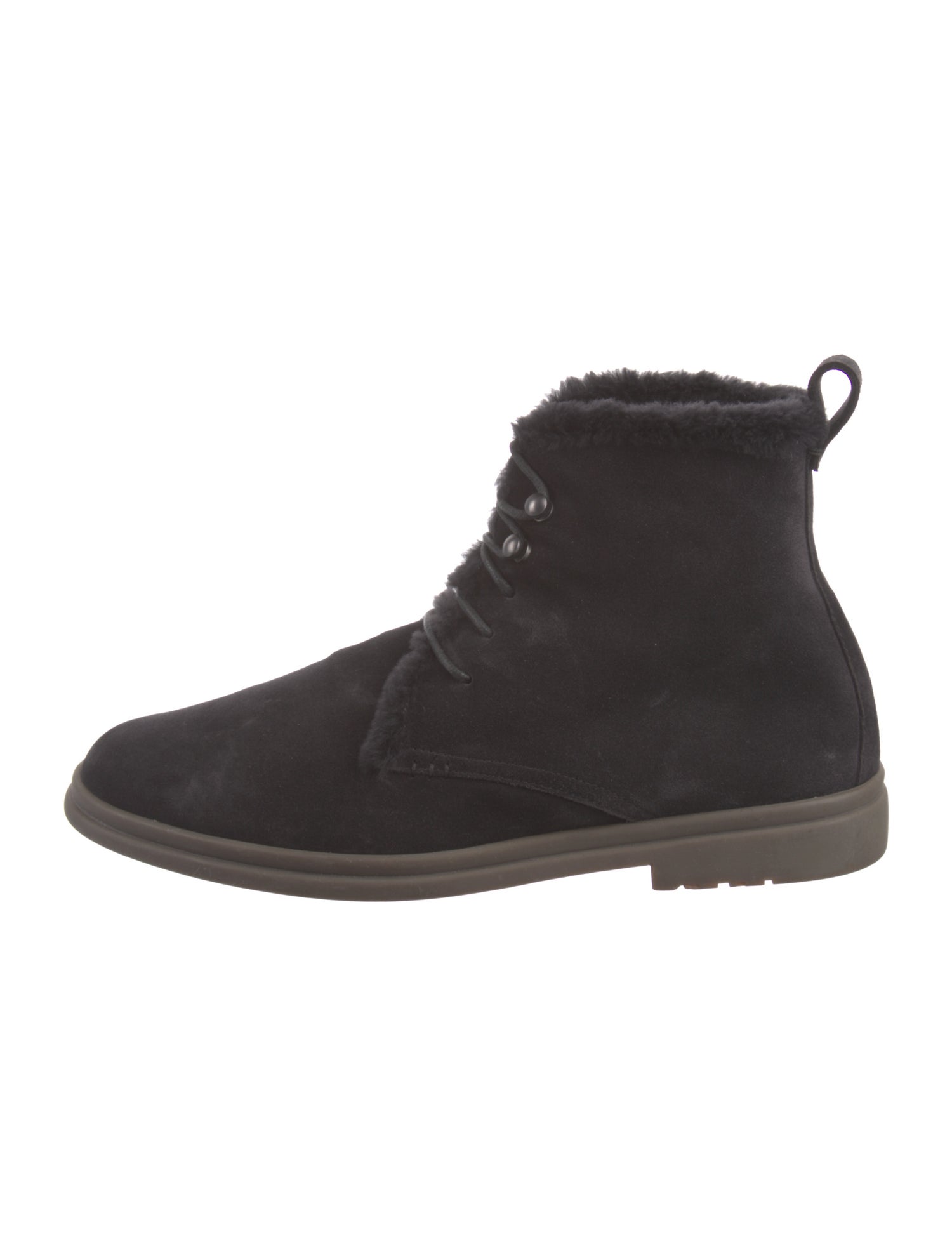 Loro Piana Open Walk Suede Lace-Up Boots