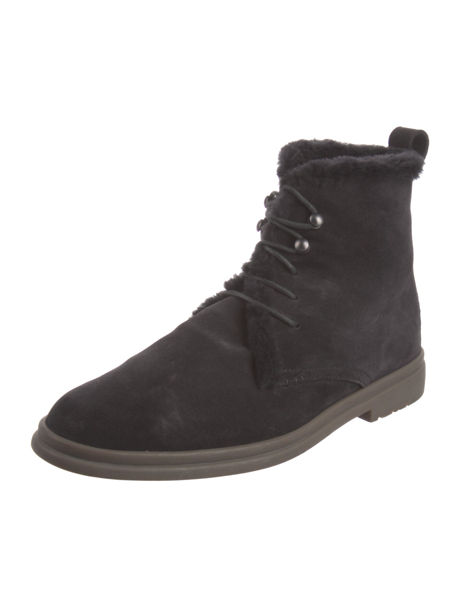 Loro Piana Open Walk Suede Lace-Up Boots