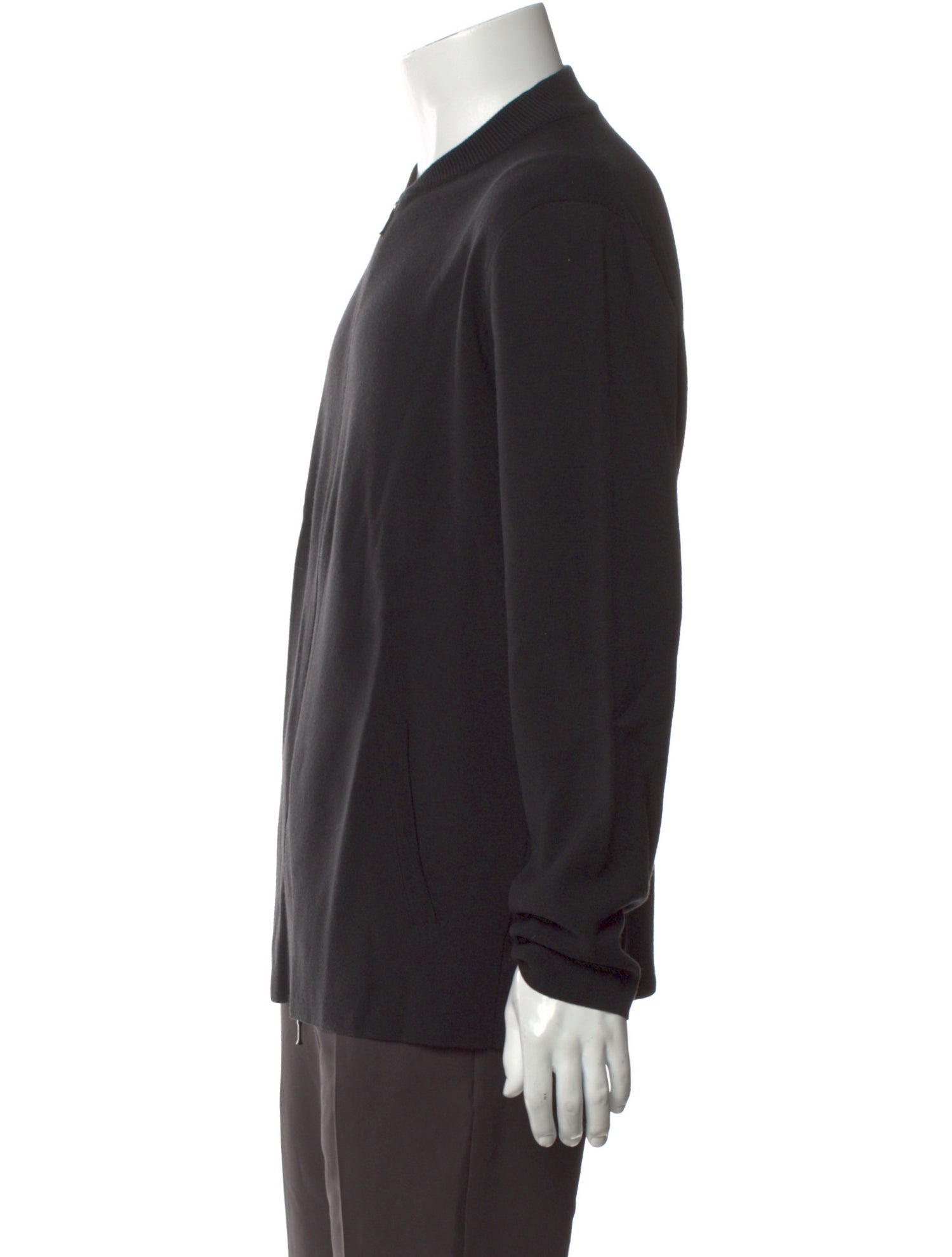 Loro Piana Virgin Wool Mock Neck Cardigan