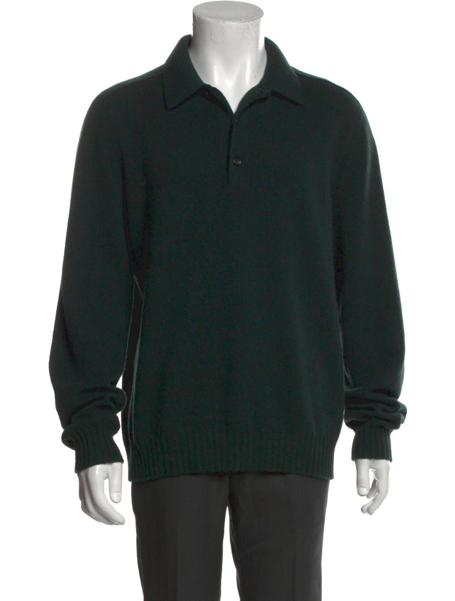 Loro Piana Virgin Wool Collar Polo Sweater