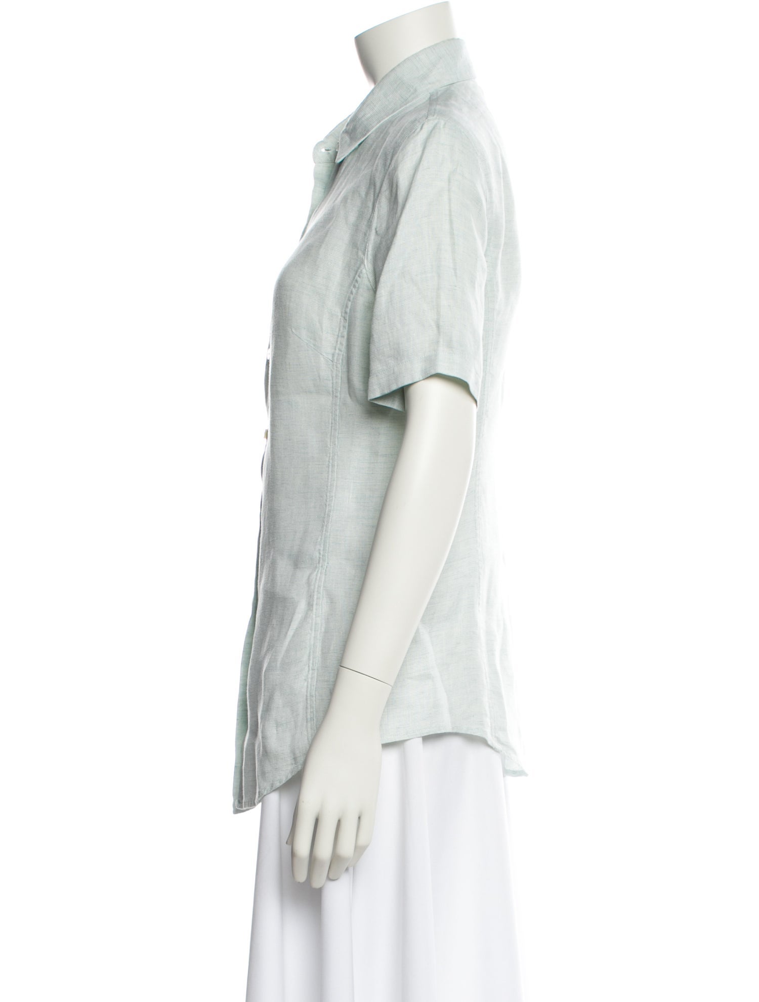 Loro Piana Vintage Linen Button-Up Top