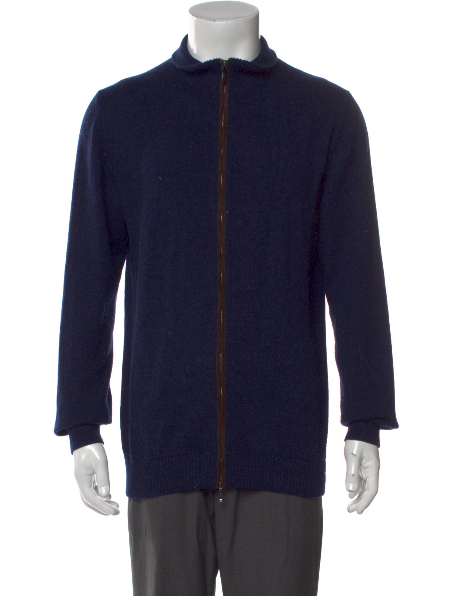 Loro Piana Cashmere Mock Neck Cardigan