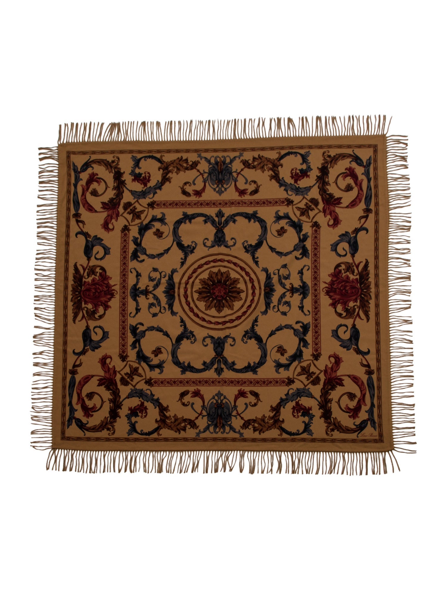 Loro Piana Printed Cashmere Throw Blanket