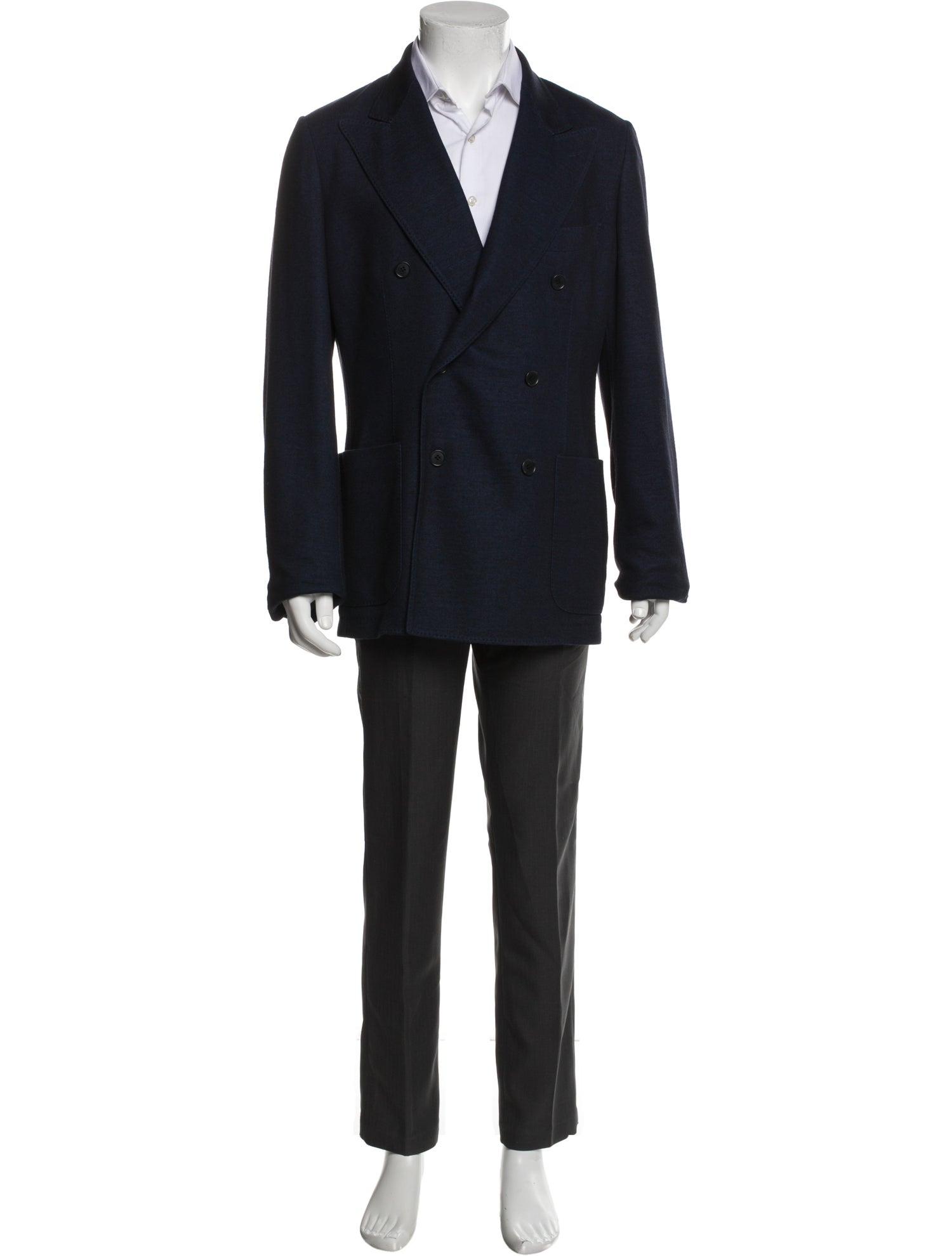 Loro Piana Leather Trim Embellishment Blazer