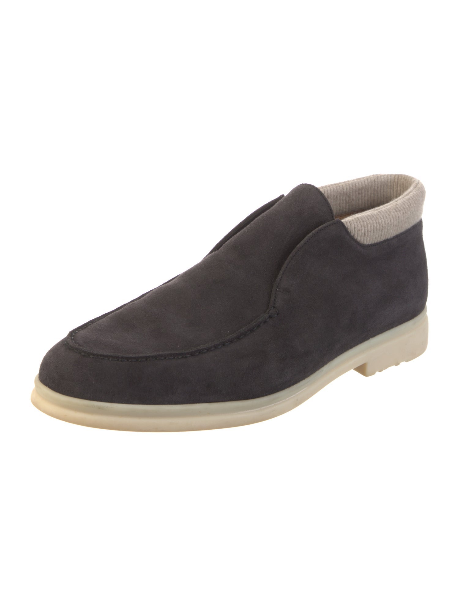 Loro Piana Open Wintery Walk Suede Loafers