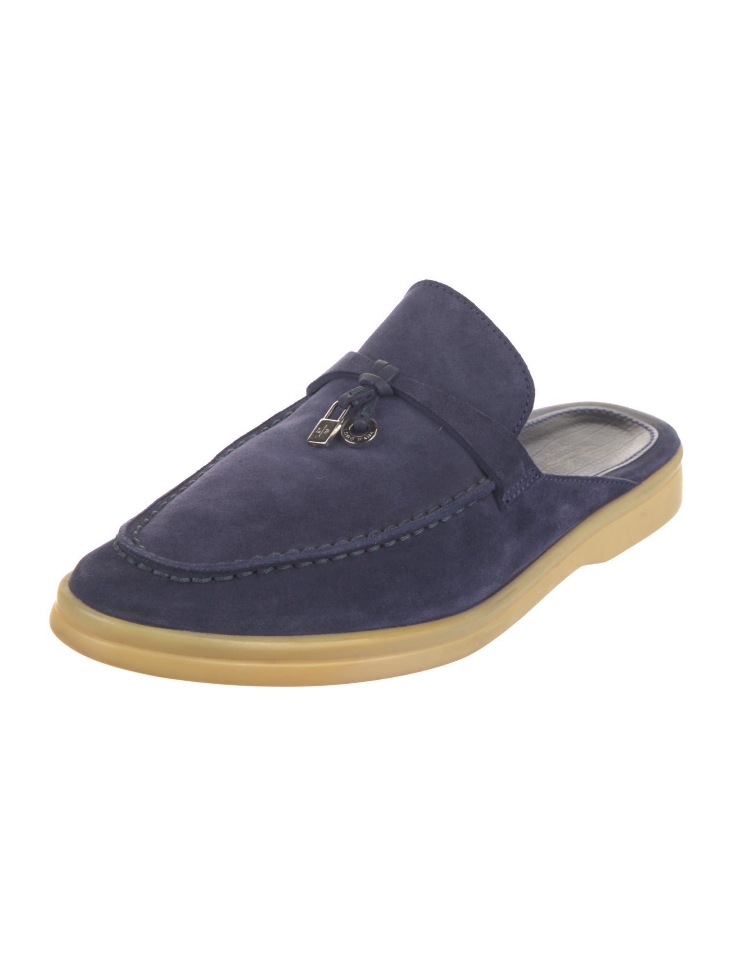 Loro Piana Babouche Charms Walk Suede Mules