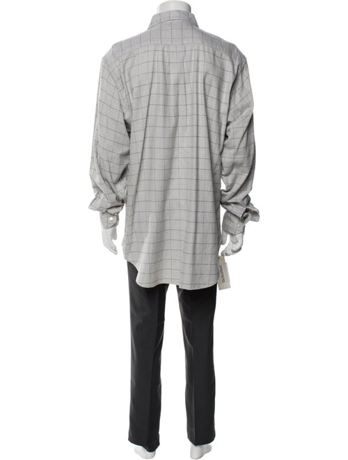 Loro Piana Plaid Print Long Sleeve Shirt