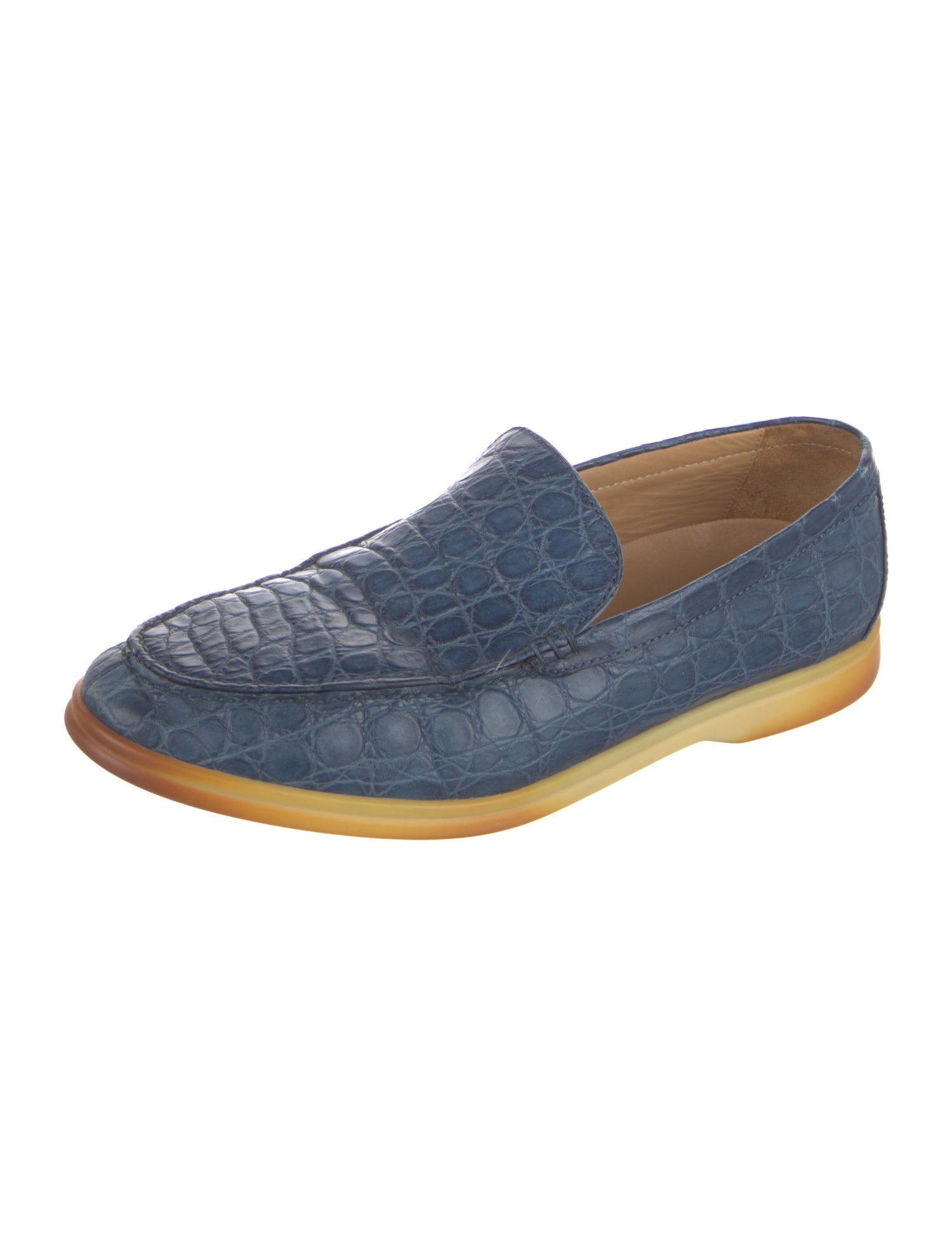 Loro Piana Summer Walk Alligator Loafers