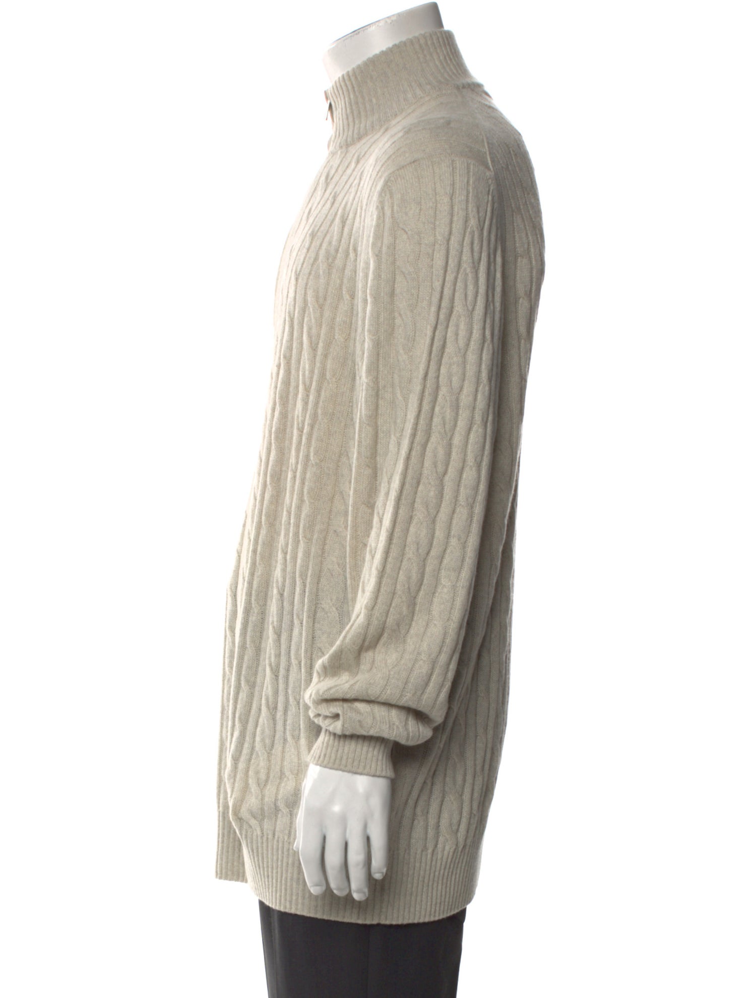 Loro Piana Cashmere Turtleneck Polo Sweater