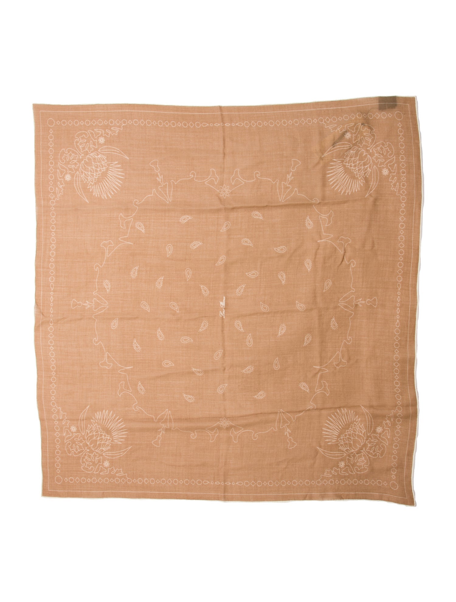 Loro Piana Wool Printed Scarf