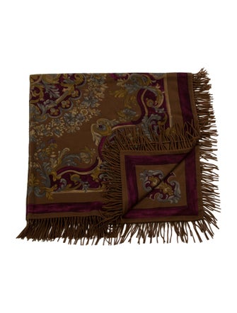 Loro Piana Printed Cashmere Throw Blanket