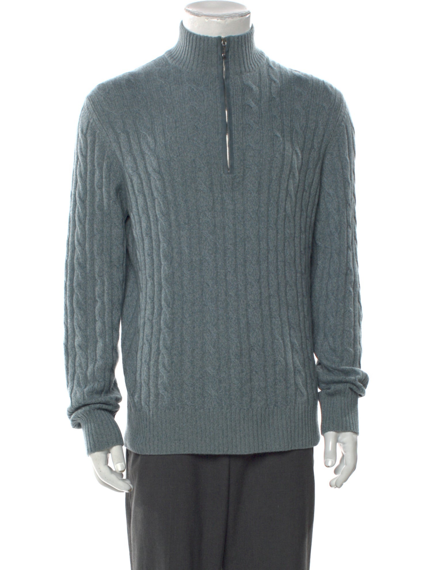 Loro Piana Treccia Cashmere Polo Sweater