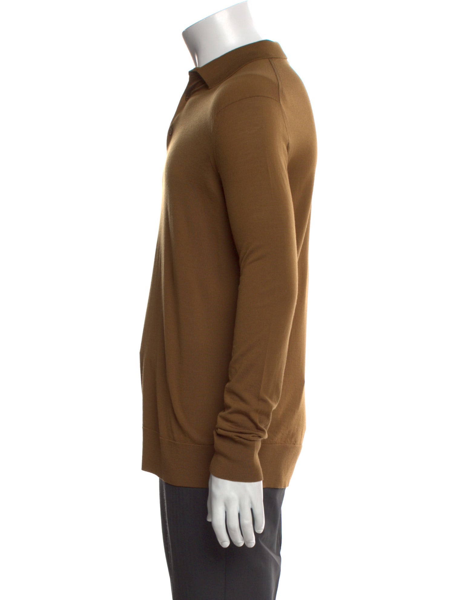 Loro Piana Virgin Wool Collar Polo Sweater