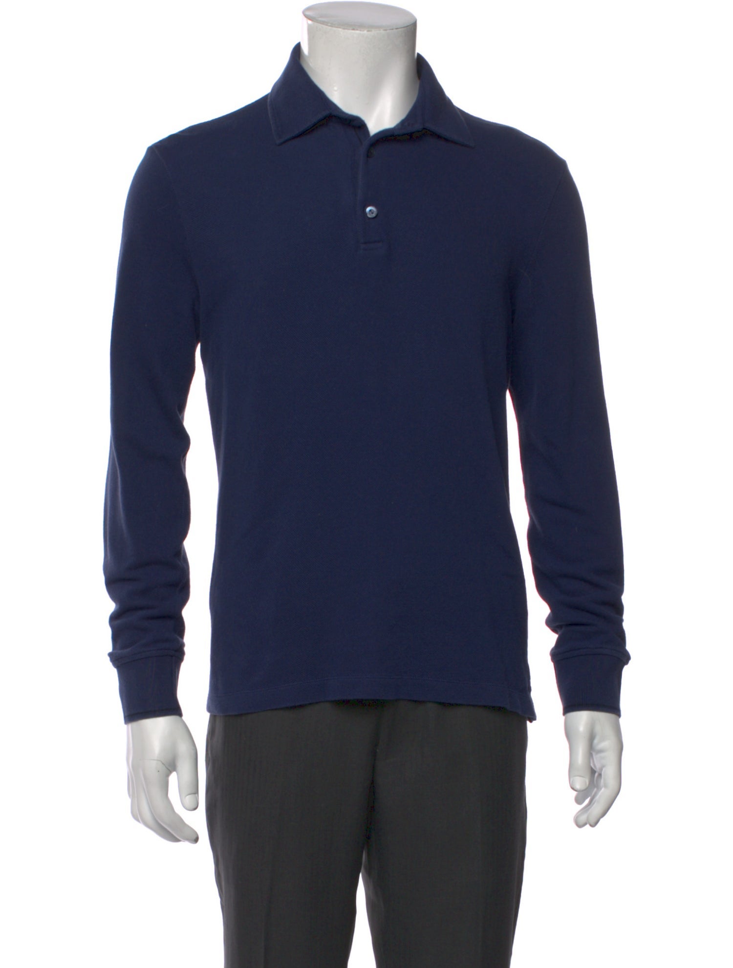 Loro Piana Collar Long Sleeve Polo Shirt