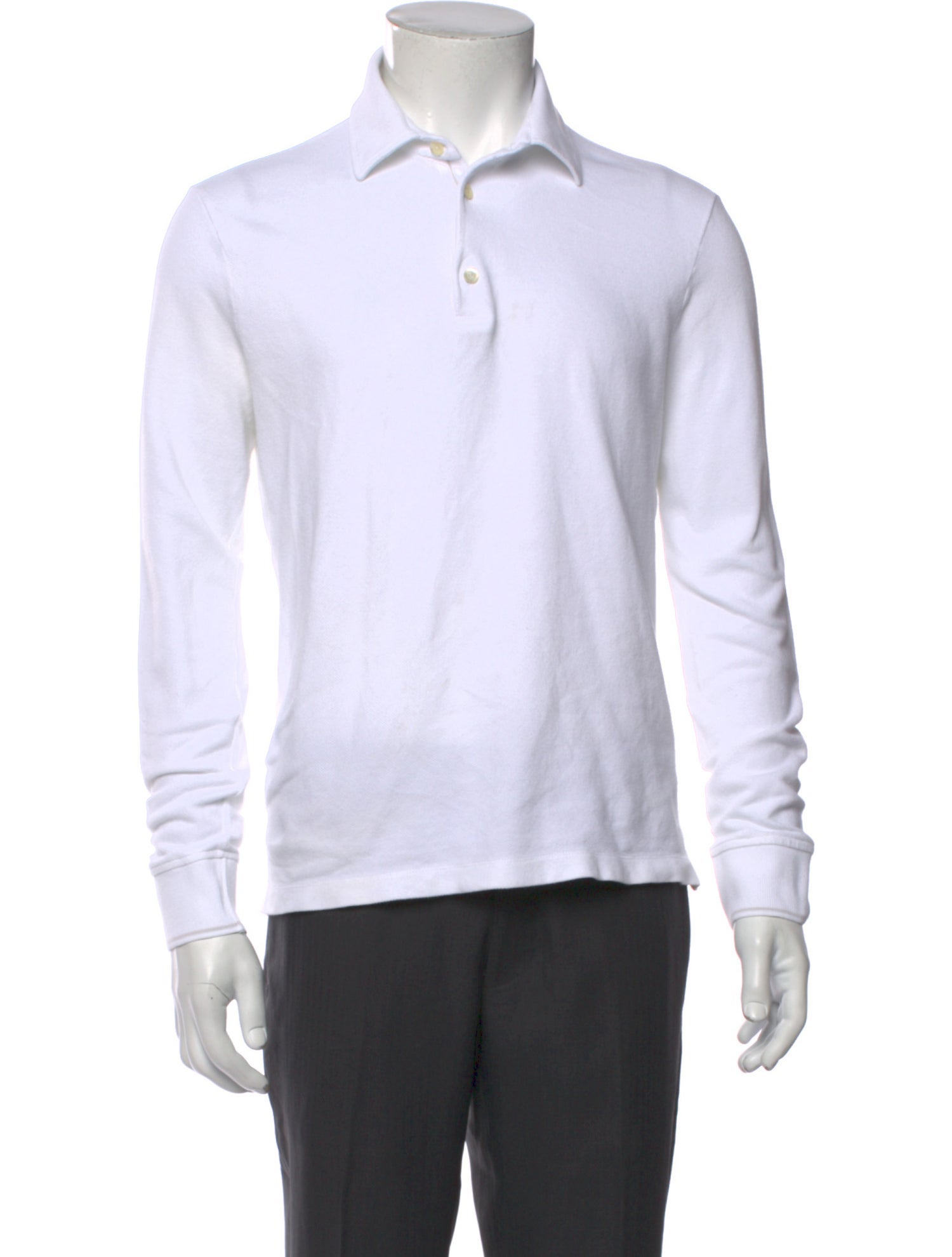 Loro Piana Collar Long Sleeve Polo Shirt