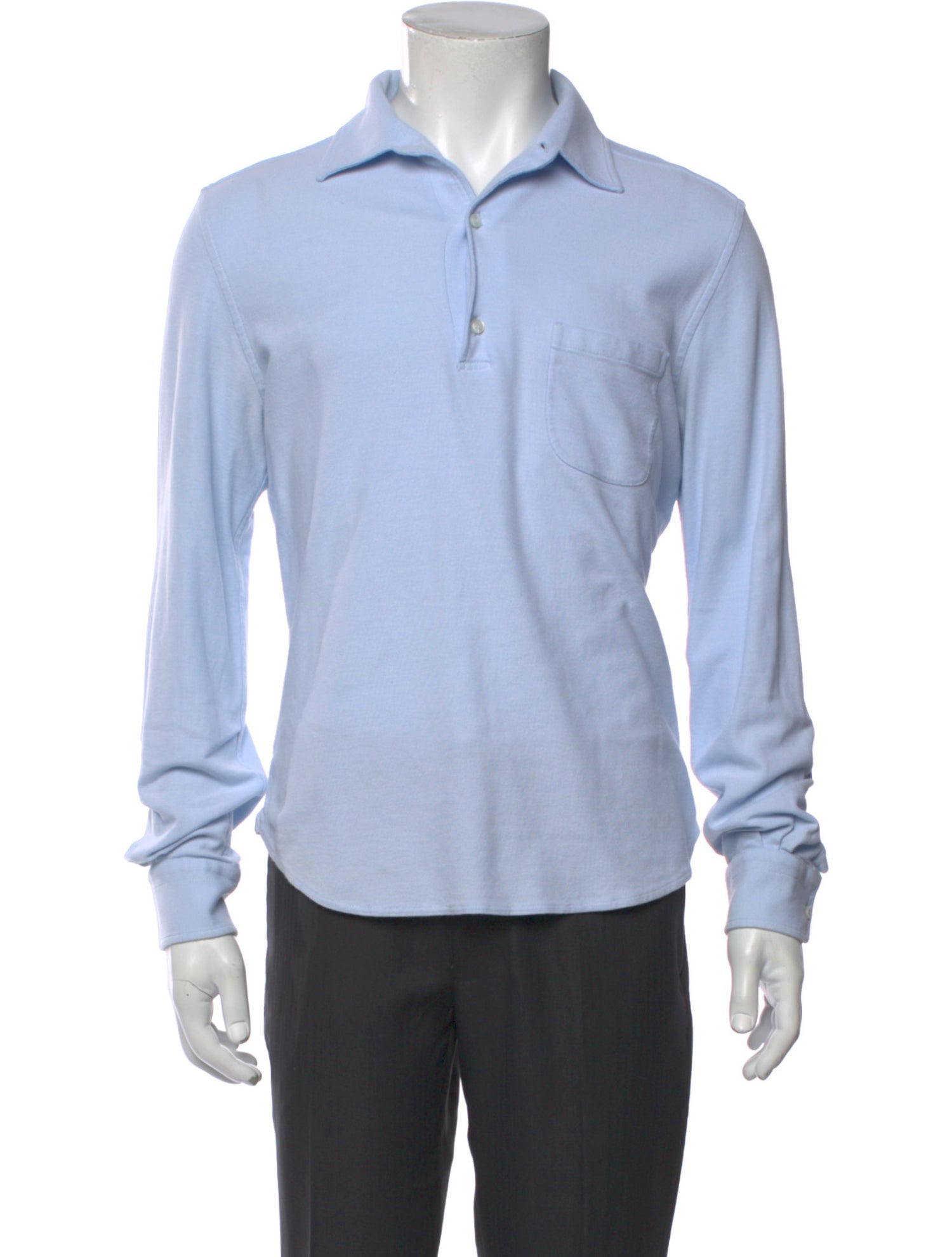 Loro Piana Collar Long Sleeve Polo Shirt