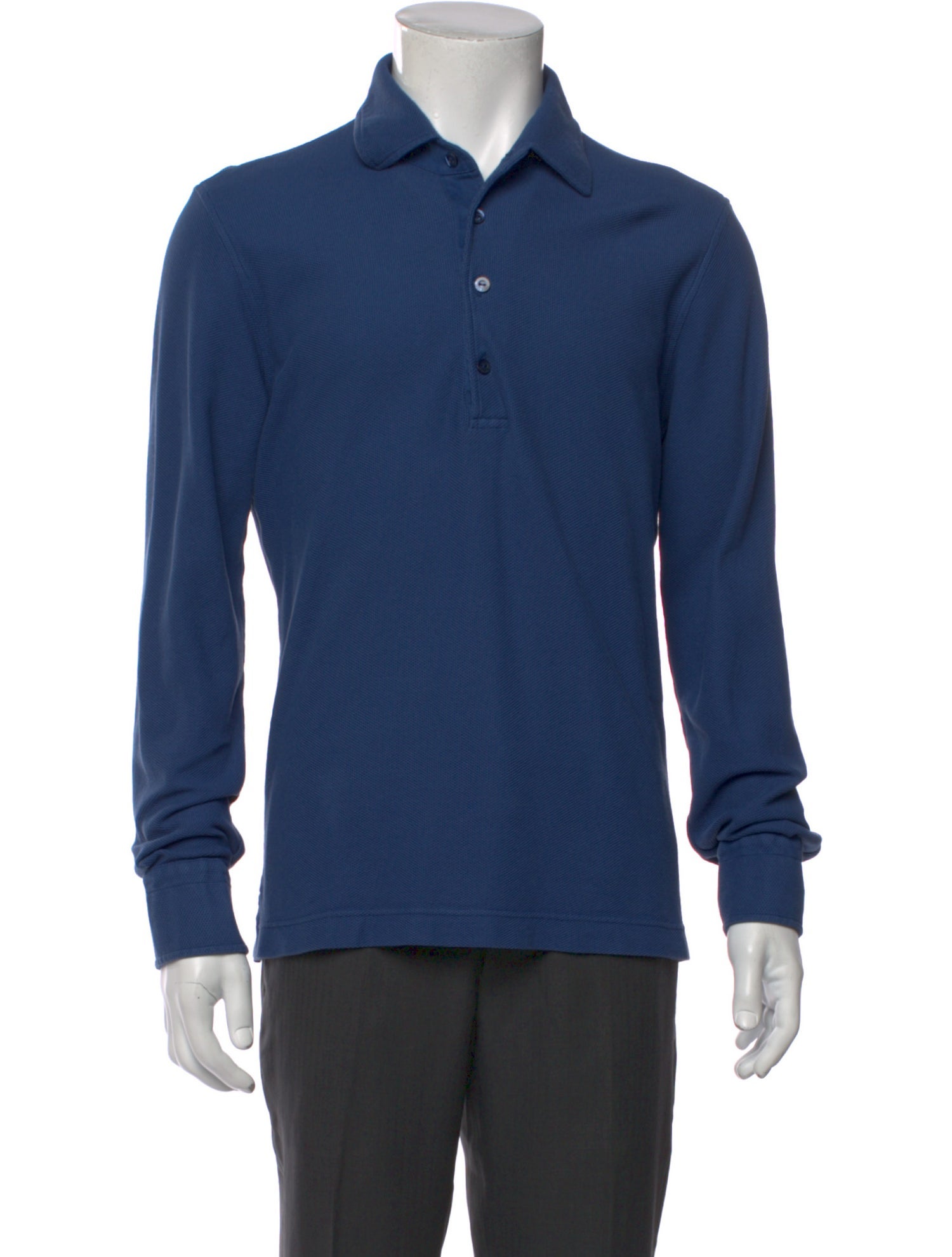 Loro Piana Collar Long Sleeve Polo Shirt