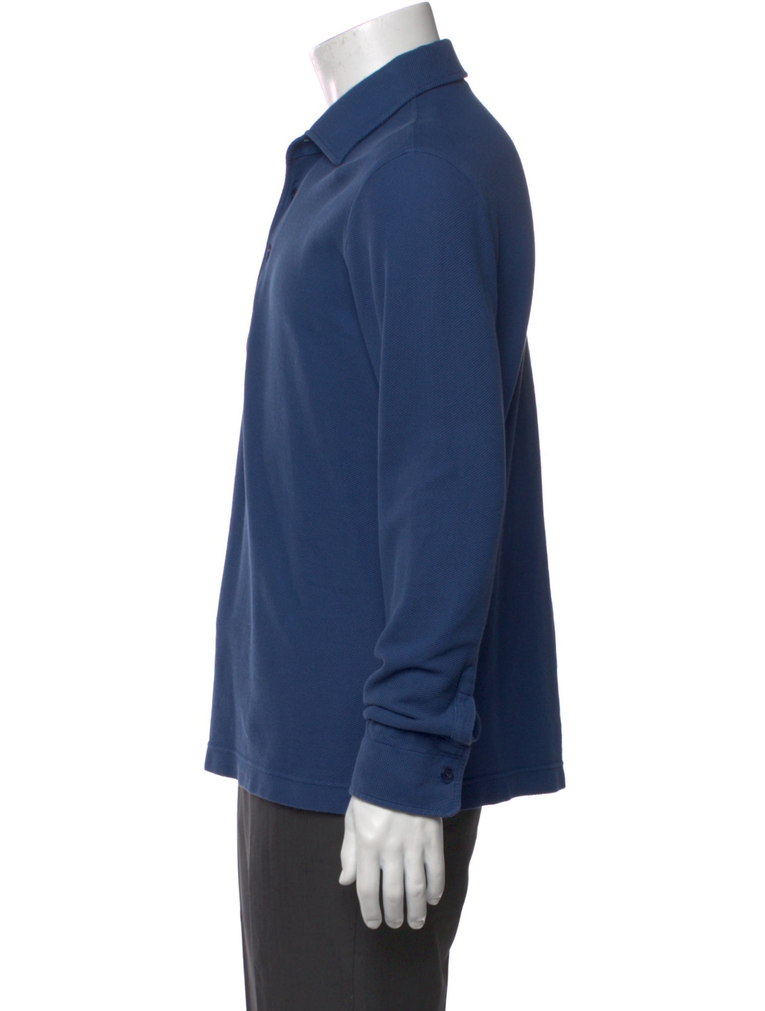 Loro Piana Collar Long Sleeve Polo Shirt