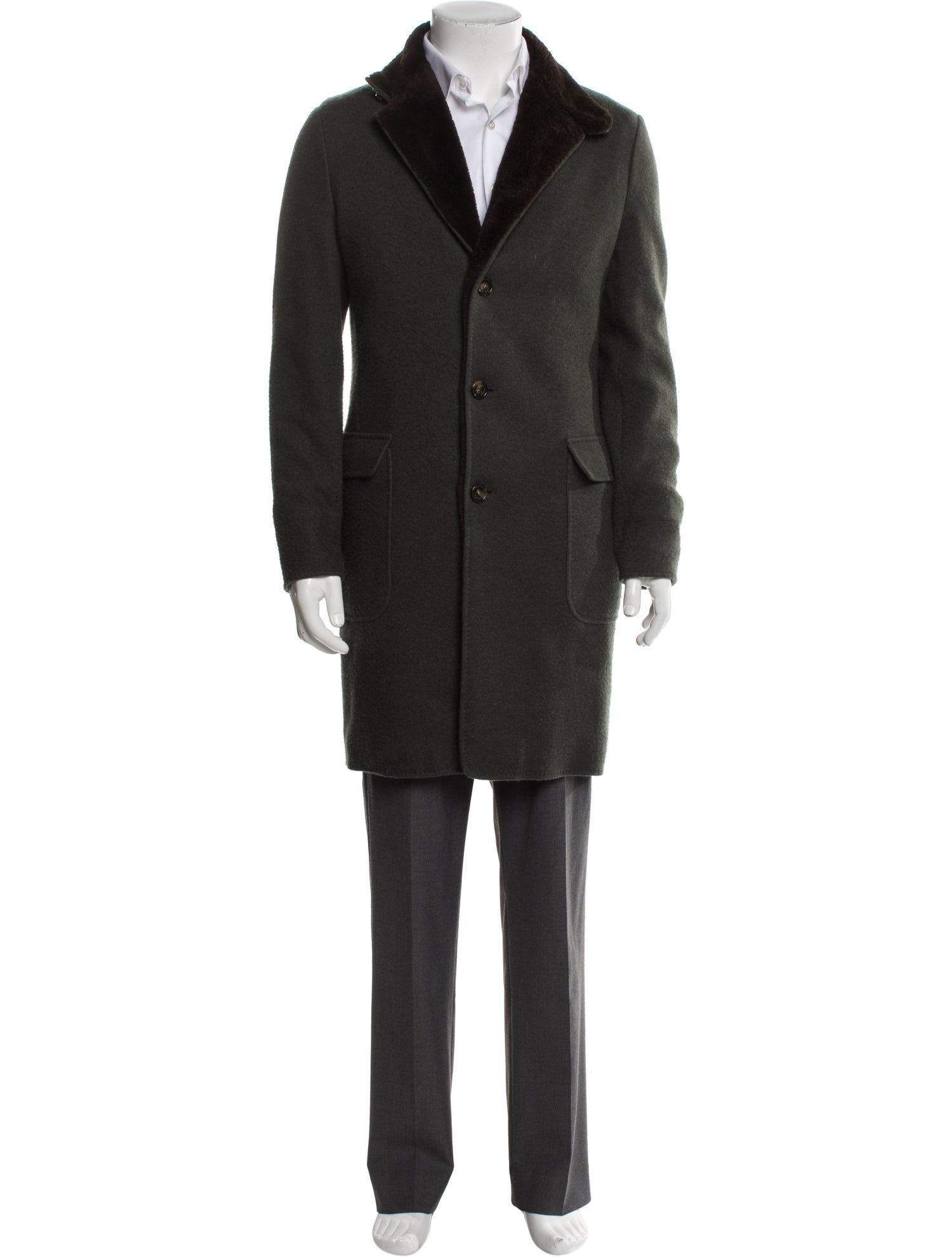 Loro Piana Fur Lined Sweater Cashmere Overcoat