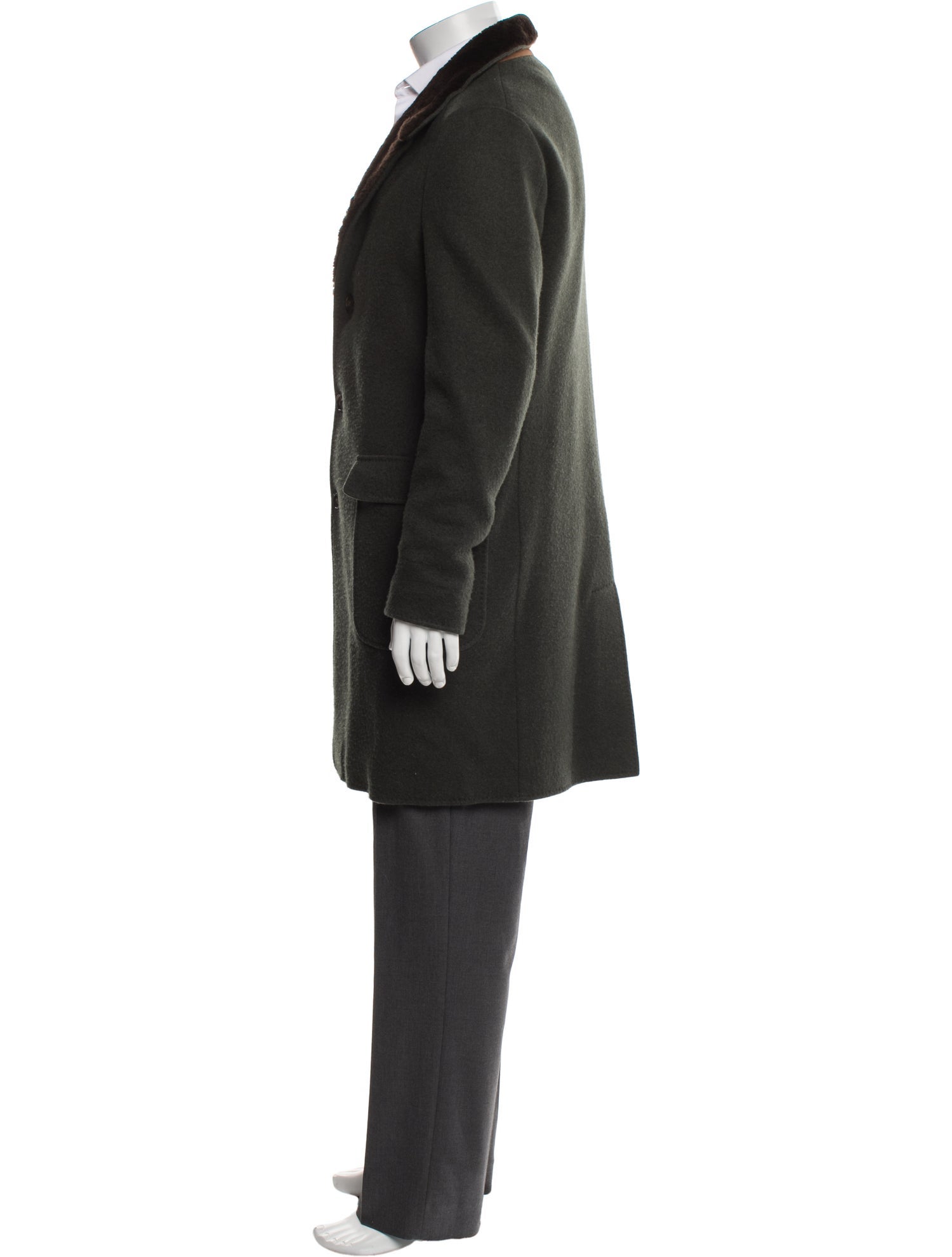 Loro Piana Fur Lined Sweater Cashmere Overcoat