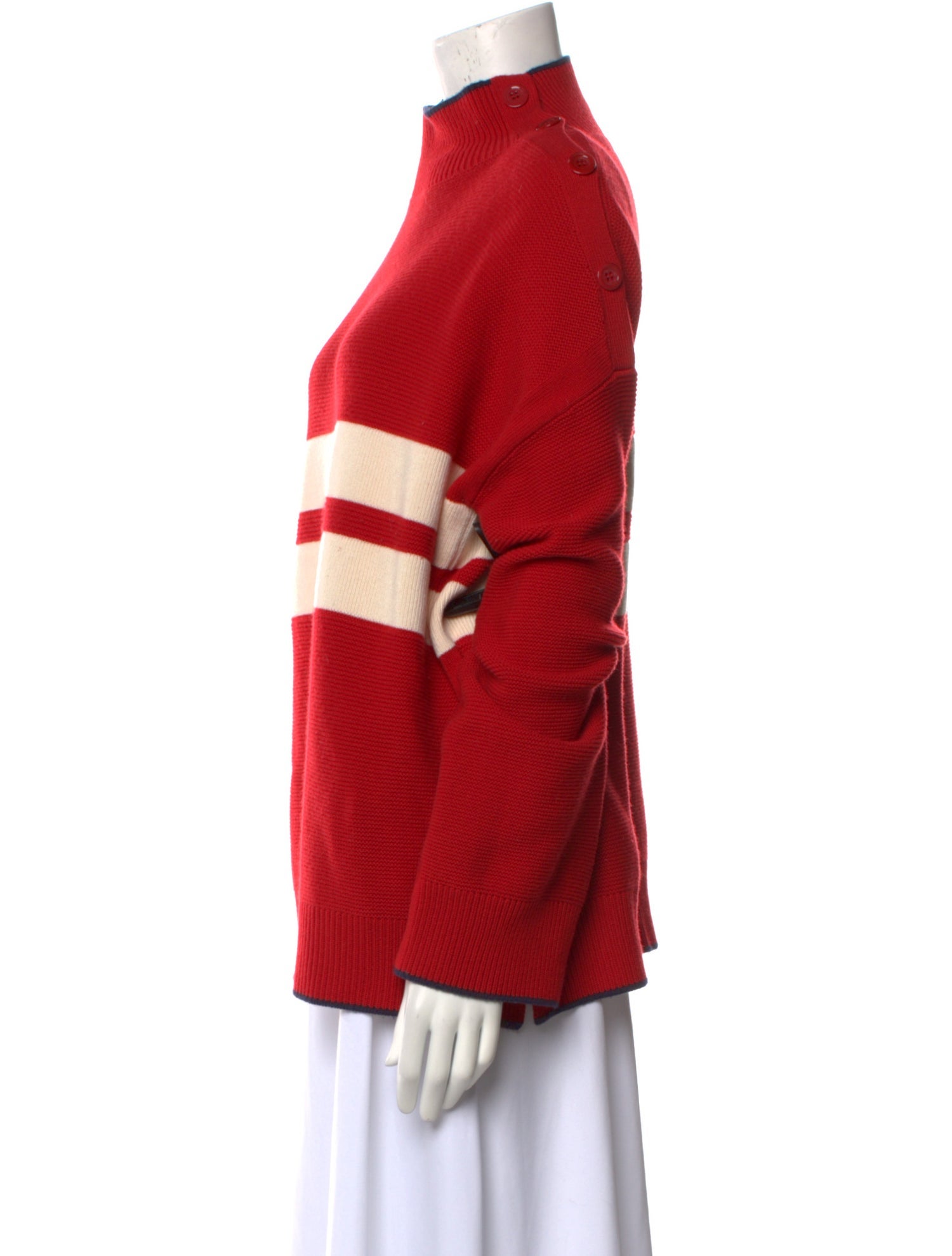 Loro Piana Striped Mock Neck Sweater