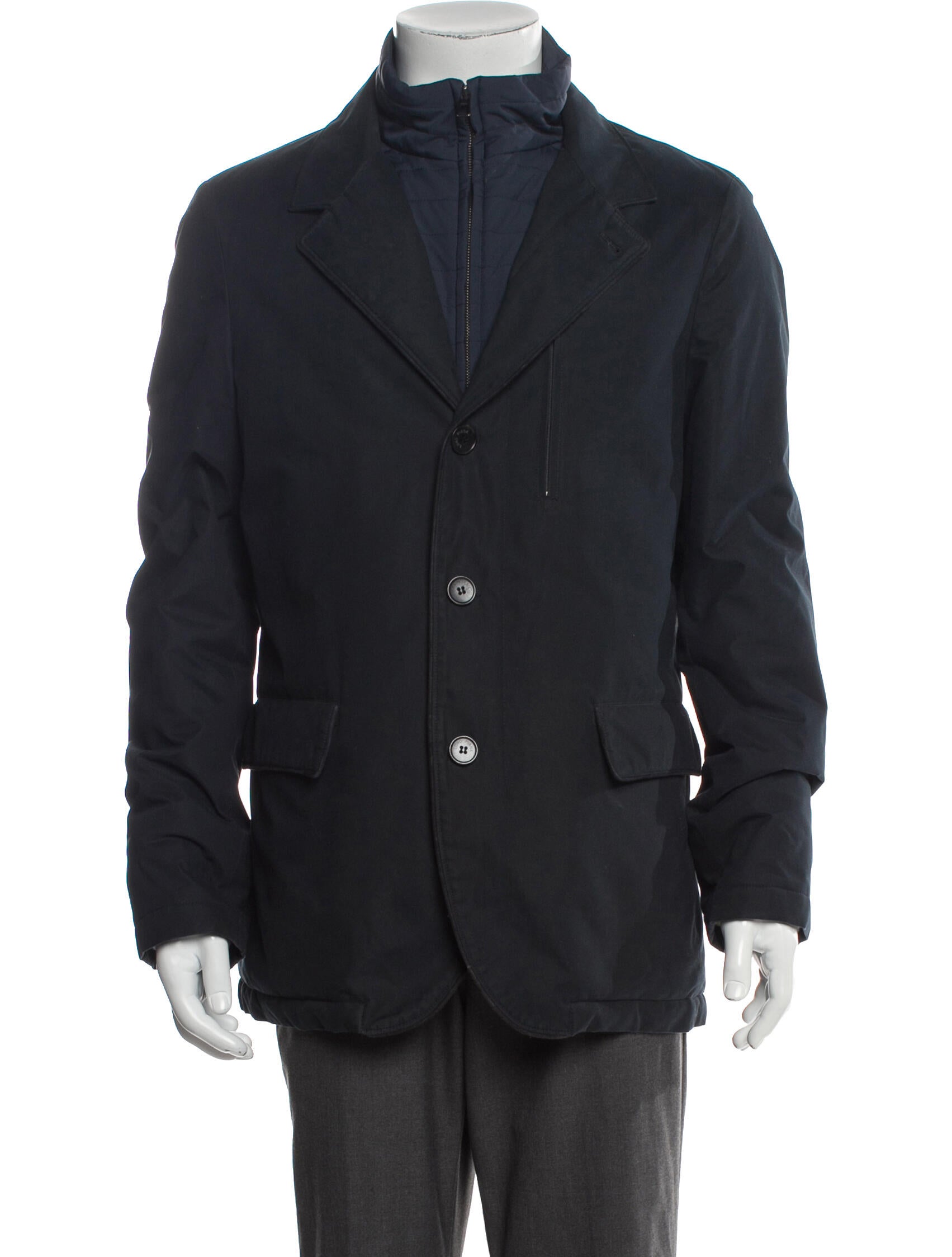 Loro Piana Storm System Quilted Pattern Utility Jacket