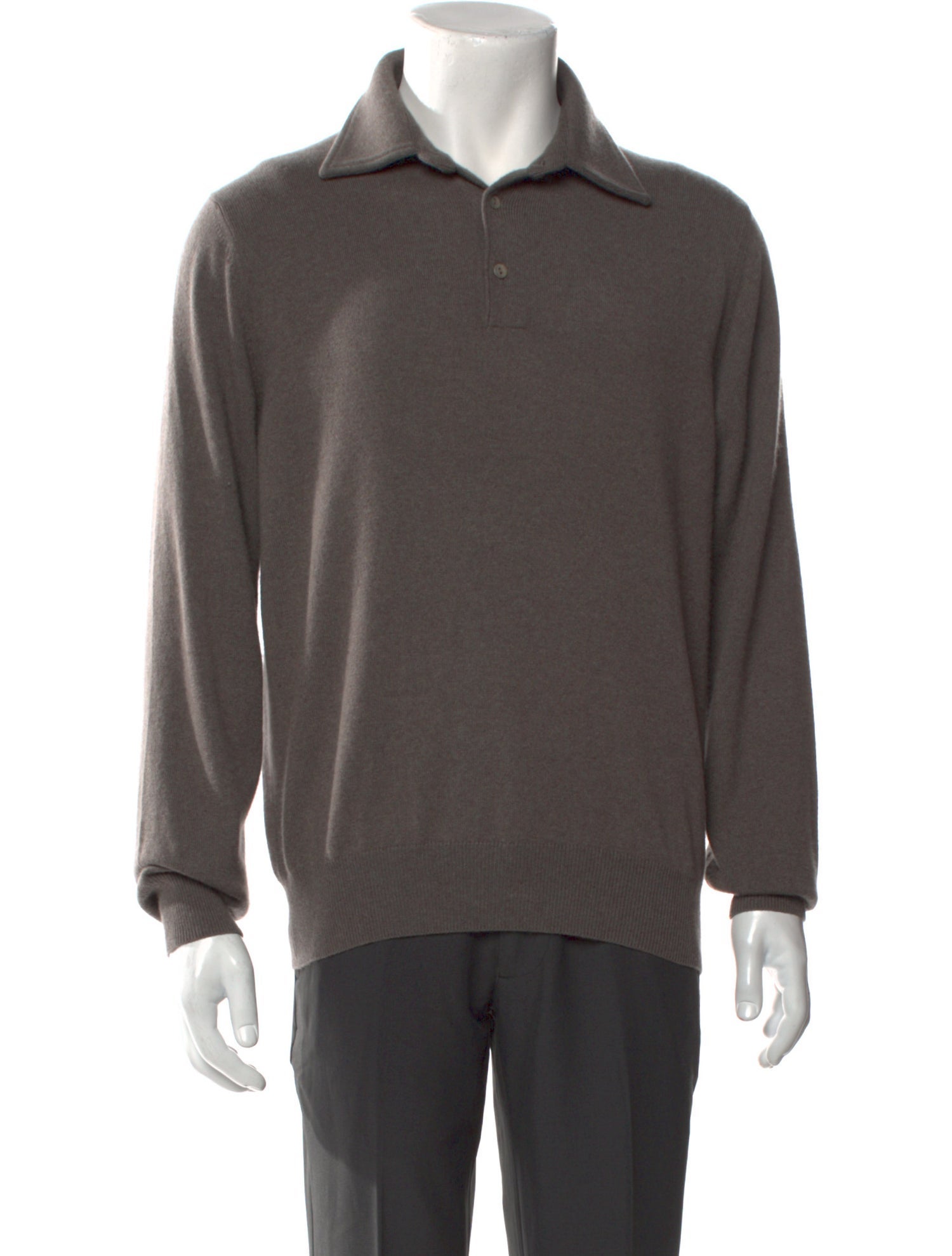 Loro Piana Baby Cashmere Collar Polo Sweater
