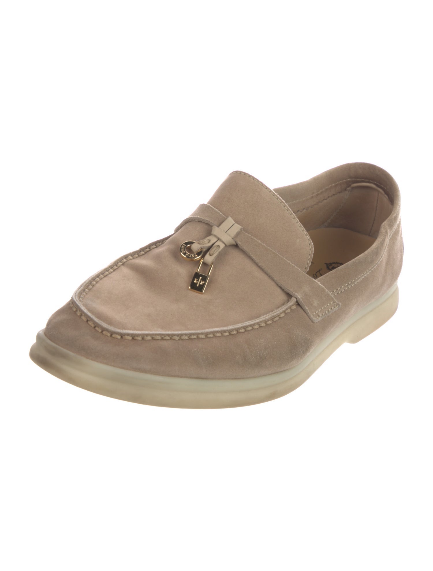 Loro Piana Summer Walk Charms Suede Loafers