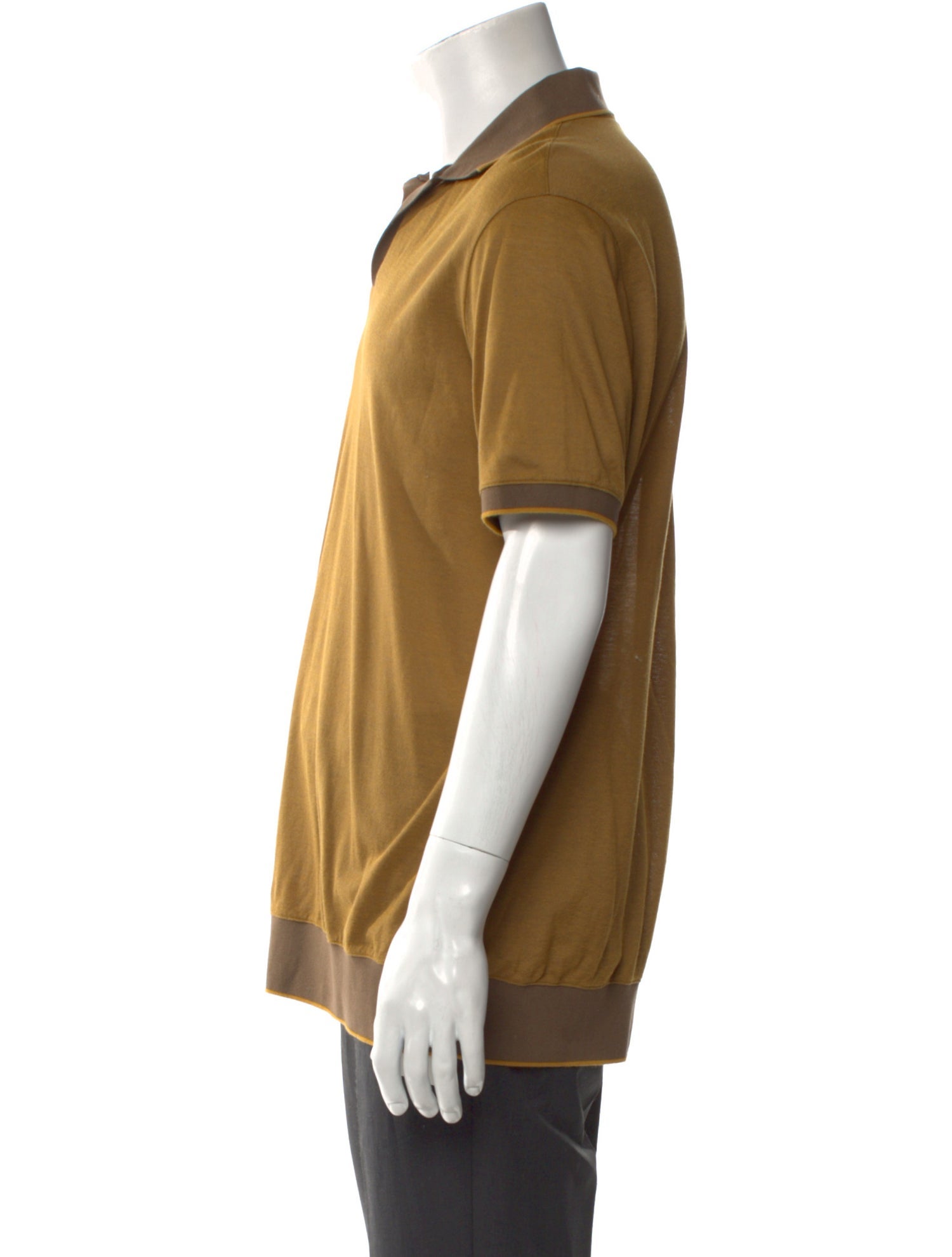 Loro Piana V-Neck Short Sleeve Polo Shirt