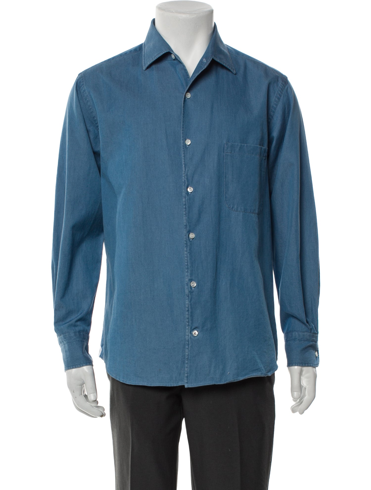 Loro Piana Andre Long Sleeve Denim Shirt