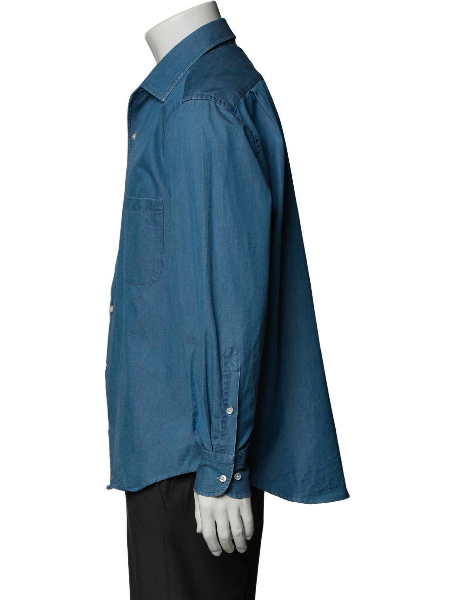 Loro Piana Andre Long Sleeve Denim Shirt