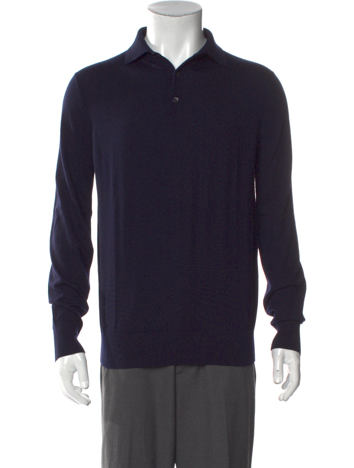Loro Piana Crew Neck Long Sleeve Polo Sweater