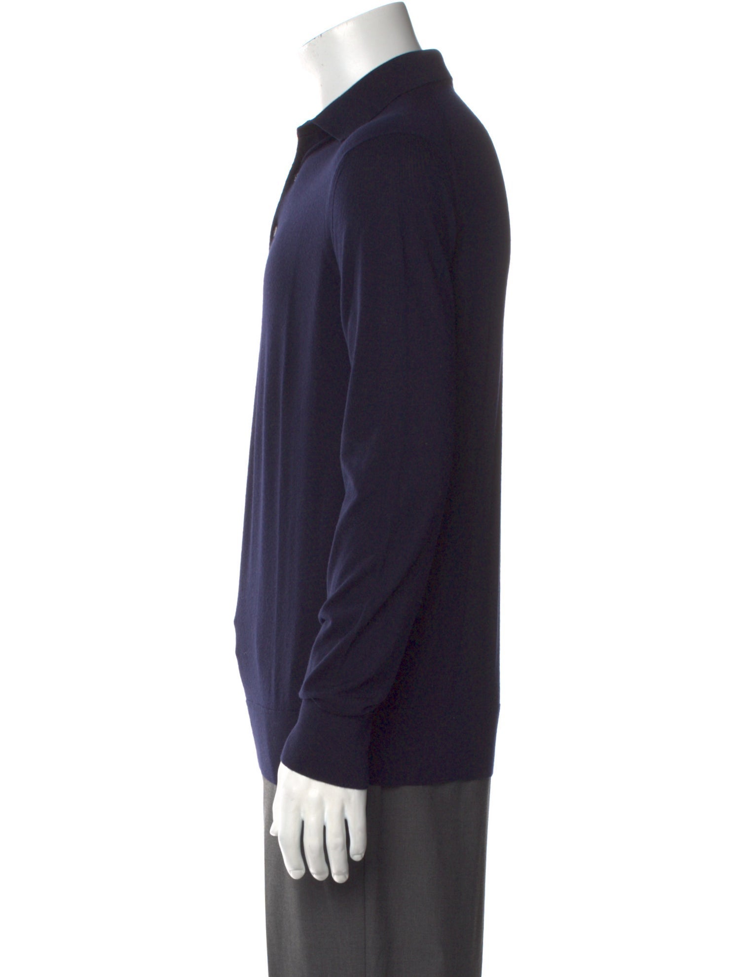 Loro Piana Crew Neck Long Sleeve Polo Sweater