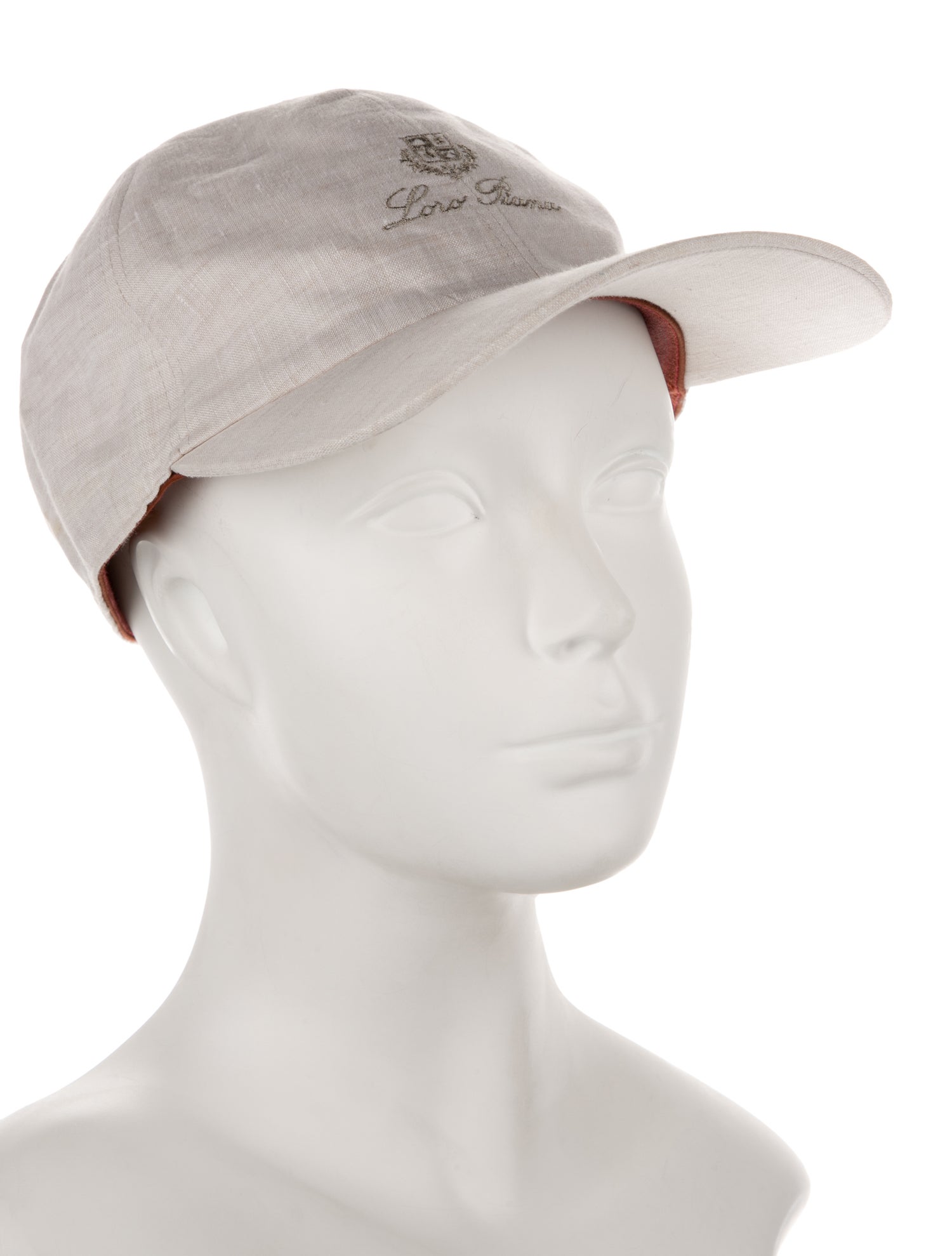 Loro Piana Linen Embroidered baseball hat
