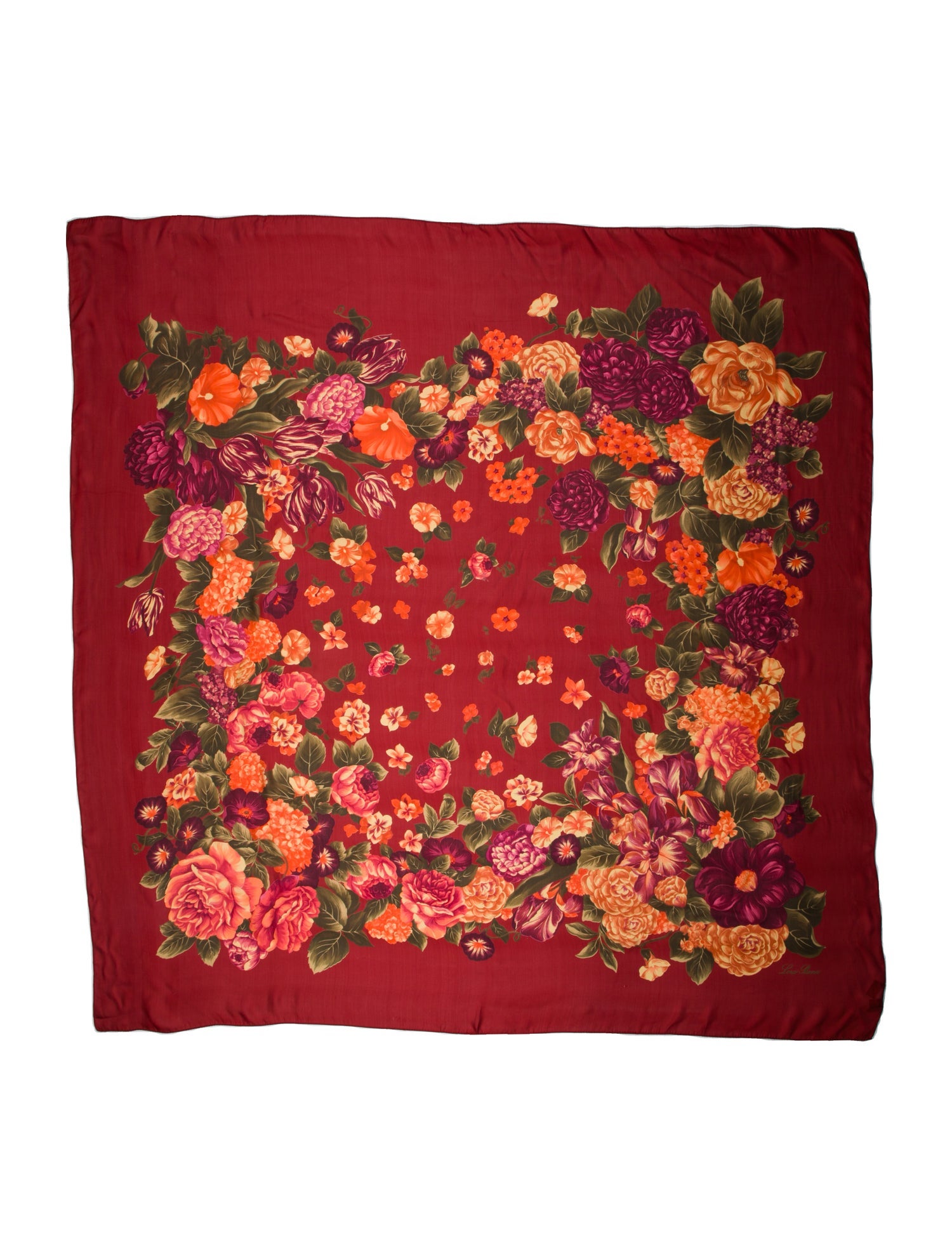 Loro Piana Silk Floral Print Scarf