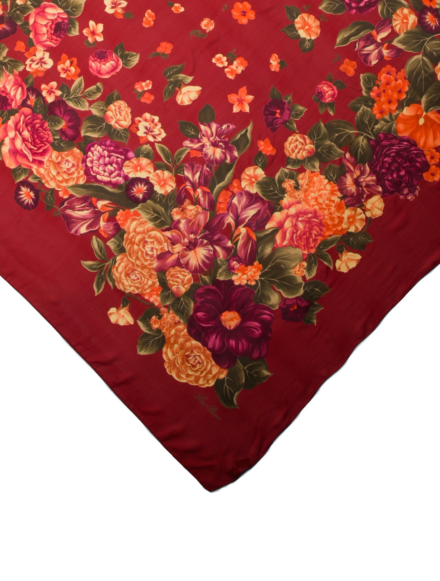 Loro Piana Silk Floral Print Scarf