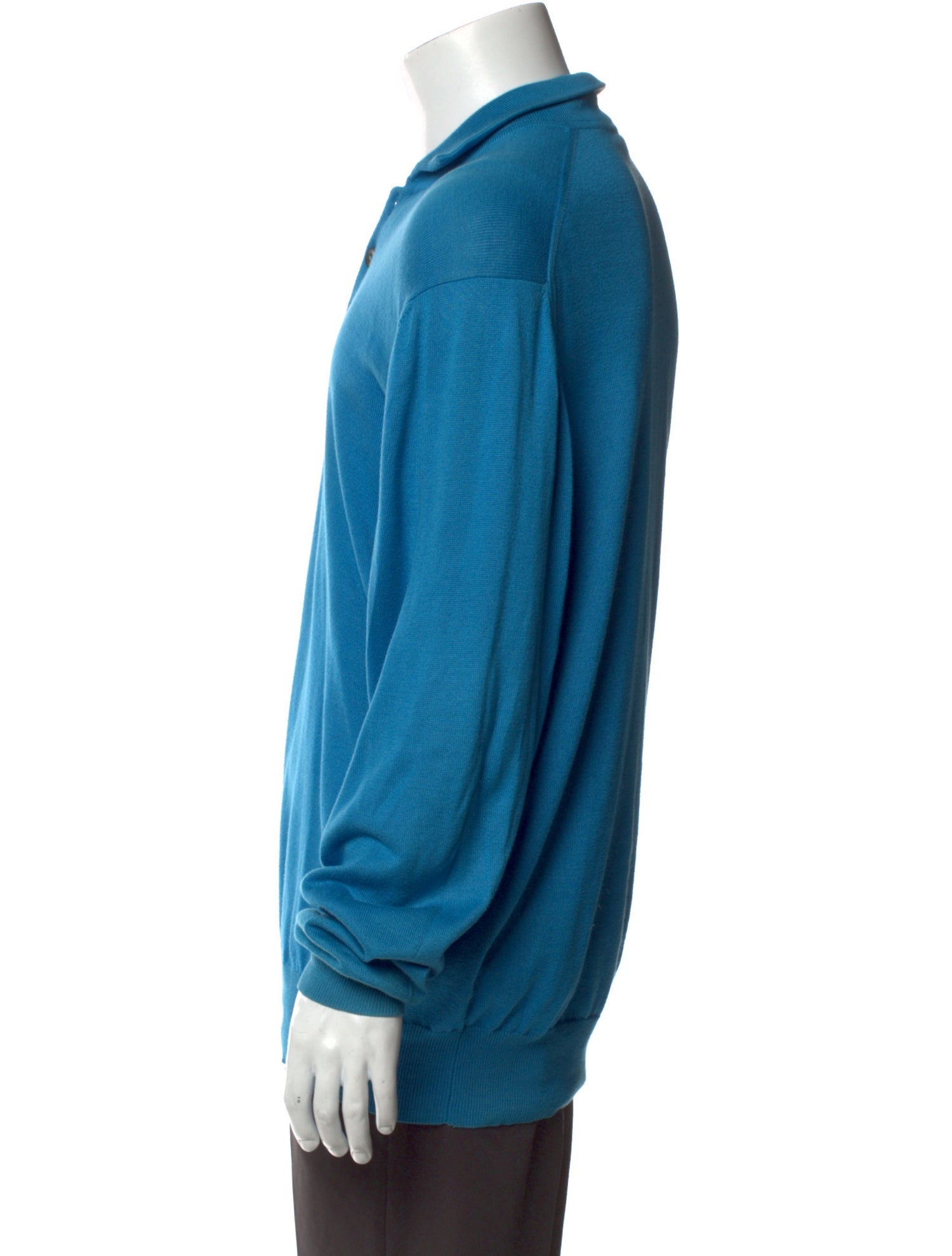 Loro Piana Collar Long Sleeve Polo Sweater