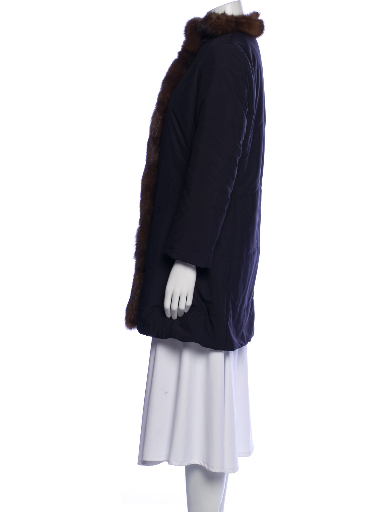 Loro Piana Sable Fur Trimmed Parka