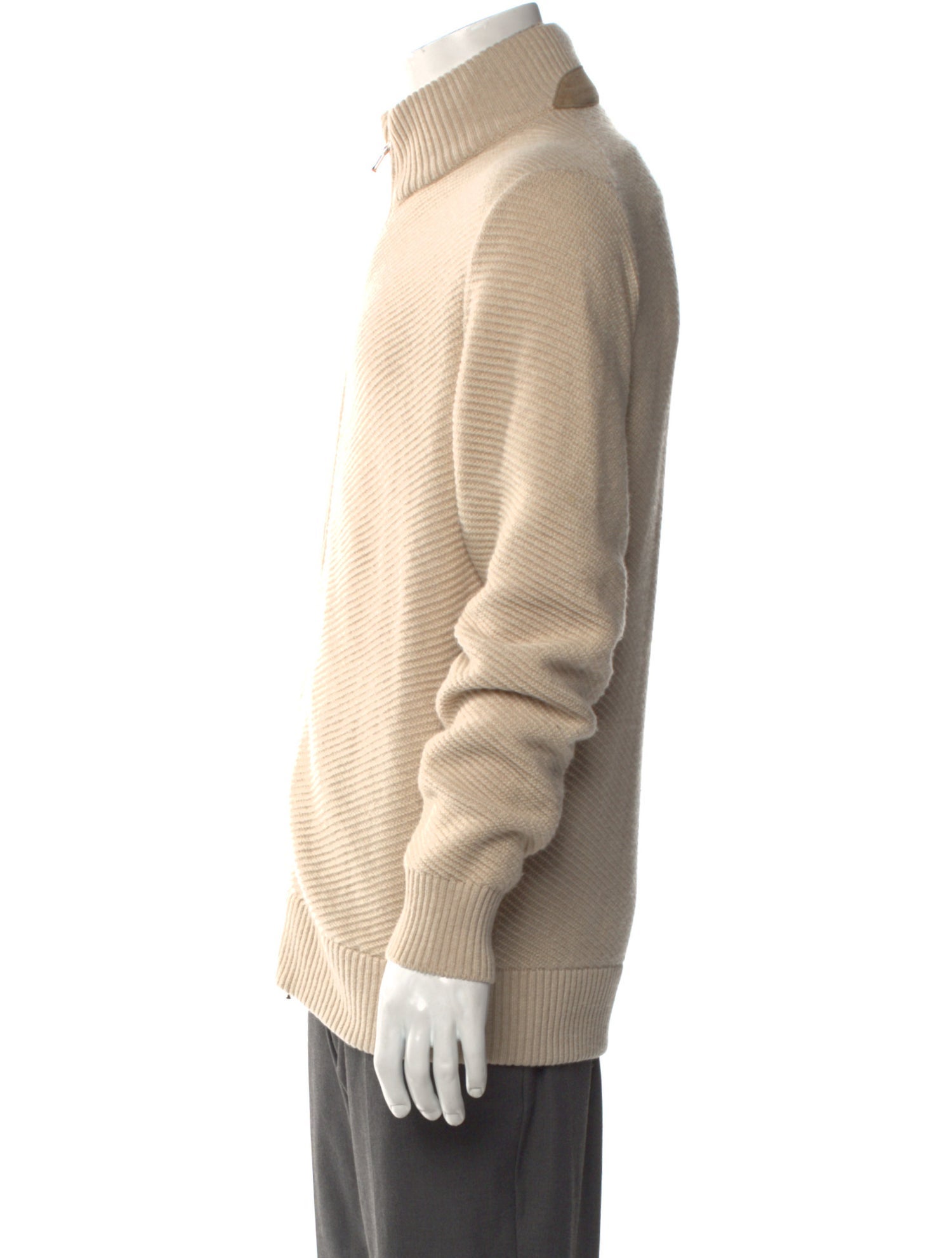 Loro Piana Cashmere Mock Neck Cardigan