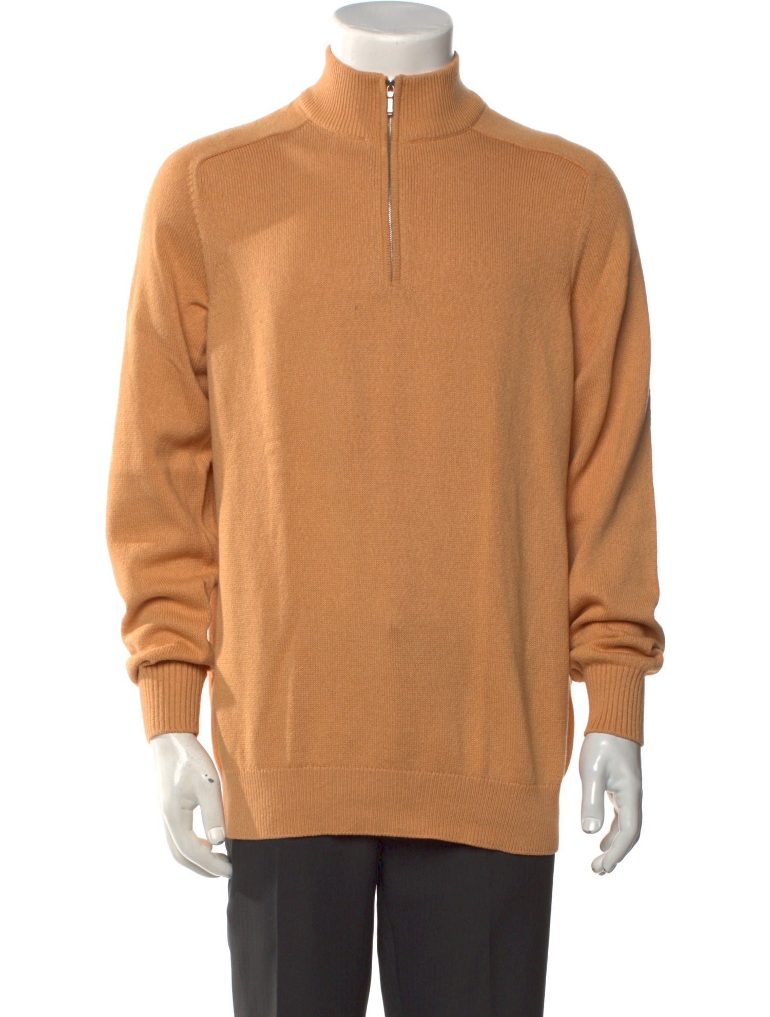 Loro Piana Mock Neck Long Sleeve Polo Sweater