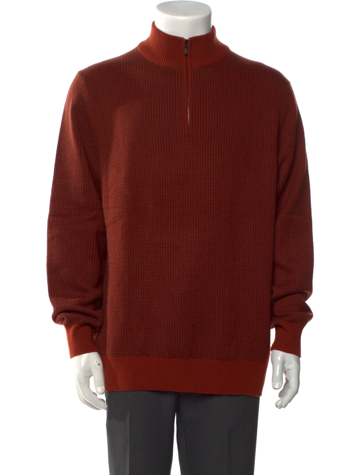 Loro Piana Cashmere Mock Neck Polo Sweater