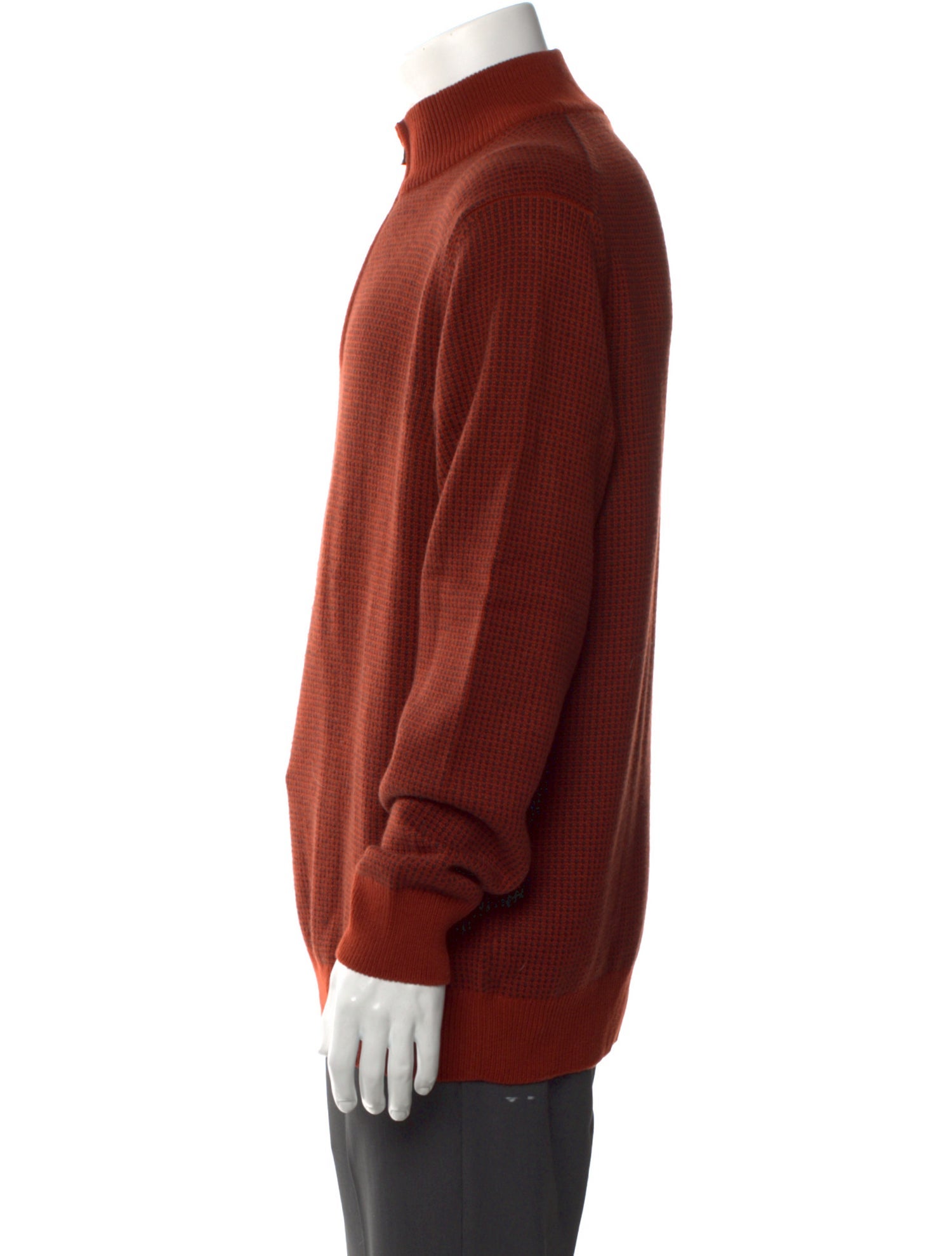 Loro Piana Cashmere Mock Neck Polo Sweater
