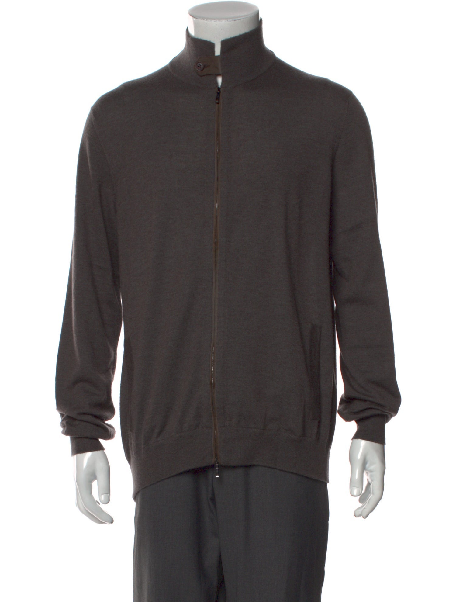 Loro Piana Cashmere Mock Neck Cardigan