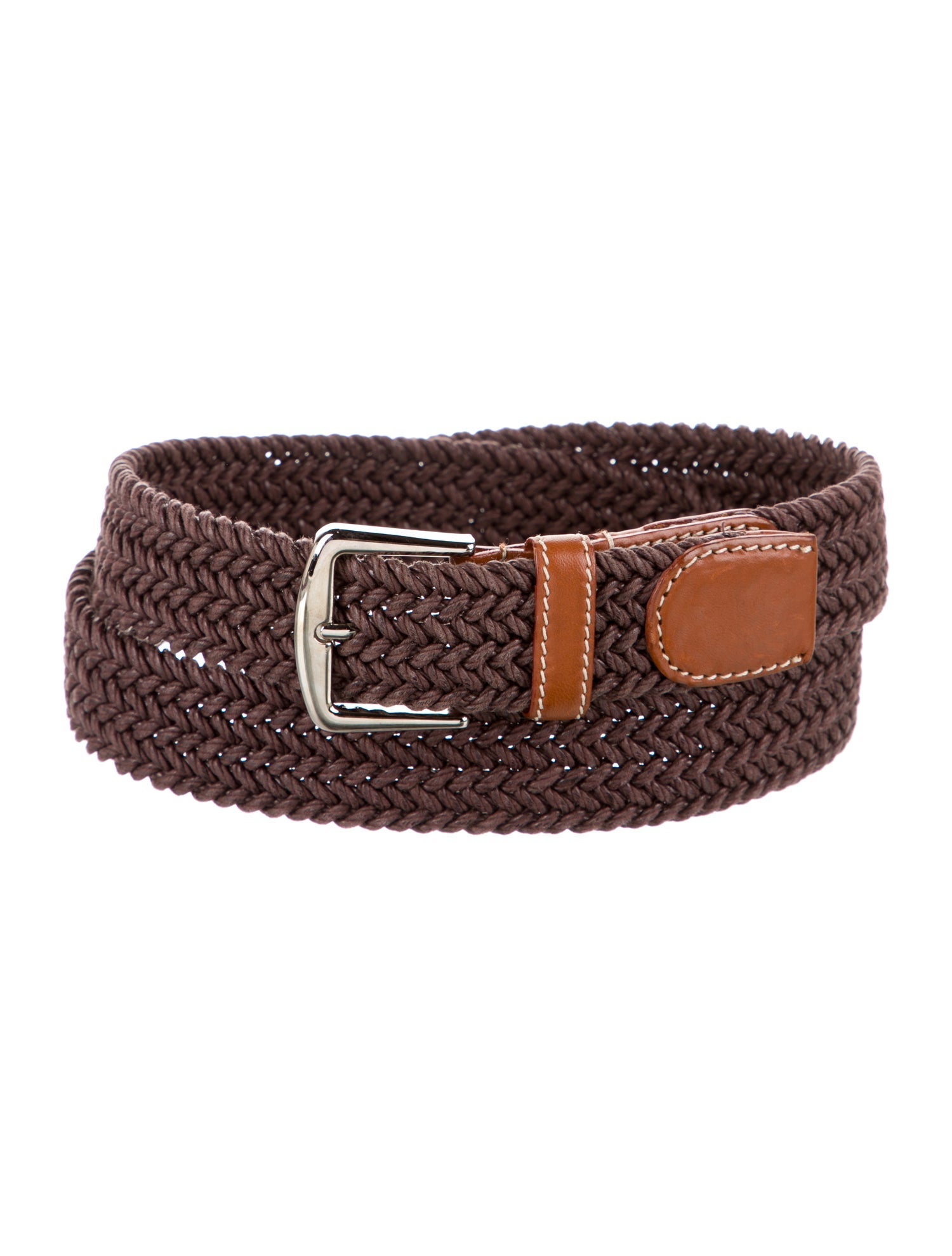Loro Piana Leather Braided Accents Belt